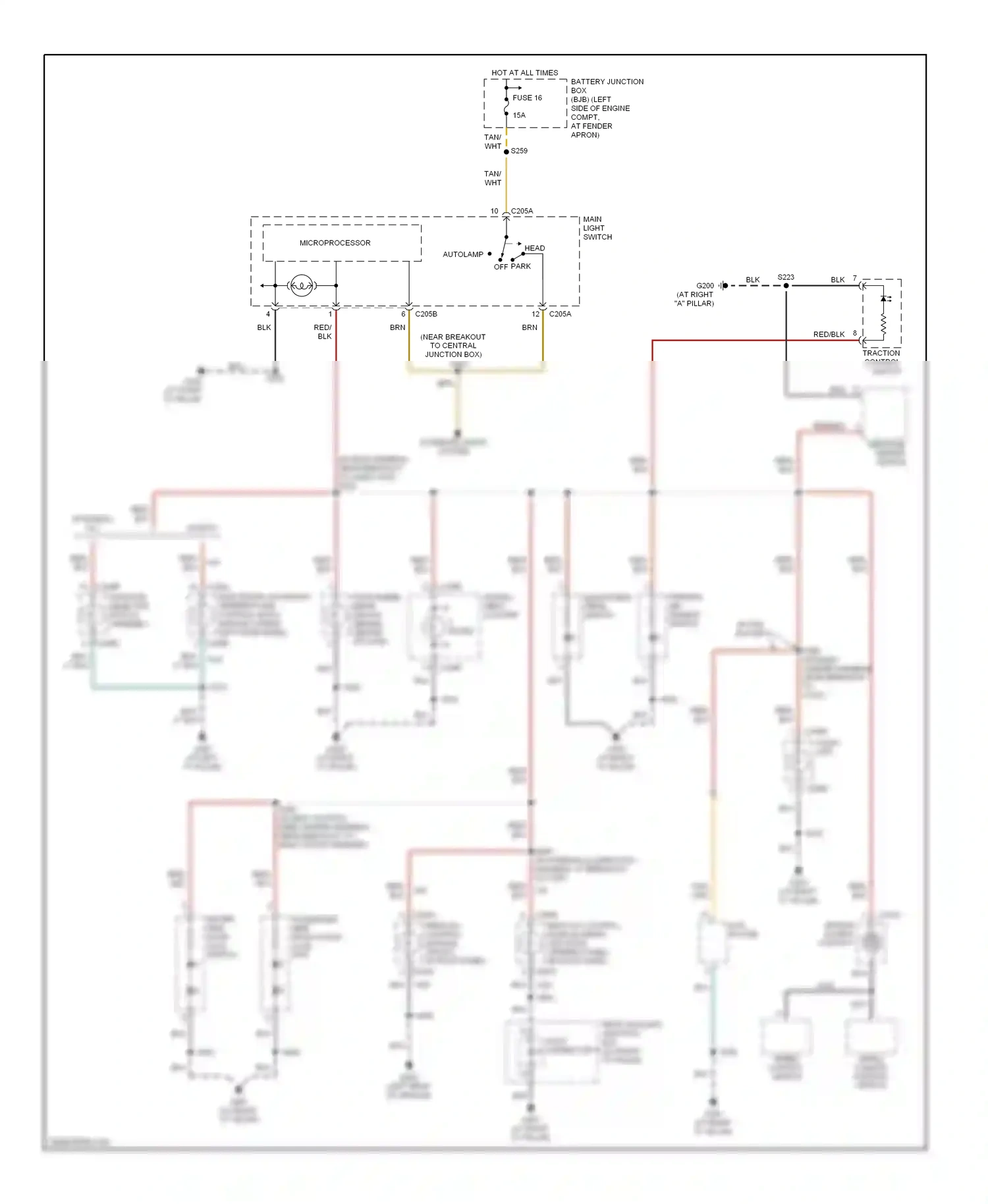 Mercury Mountaineer II (2001-2005) microprocessor wiring diagram  (7 of 10)