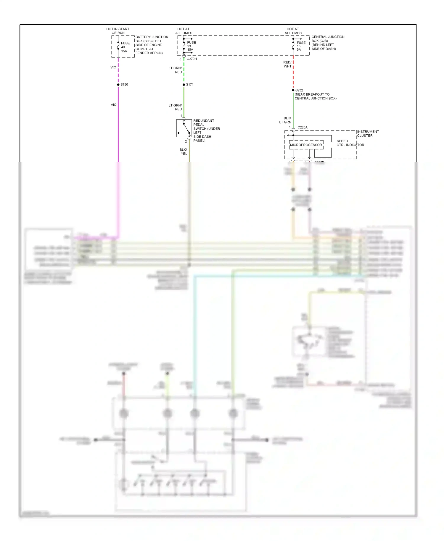 Mercury Mountaineer II (2001-2005) microprocessor wiring diagram  (3 of 10)