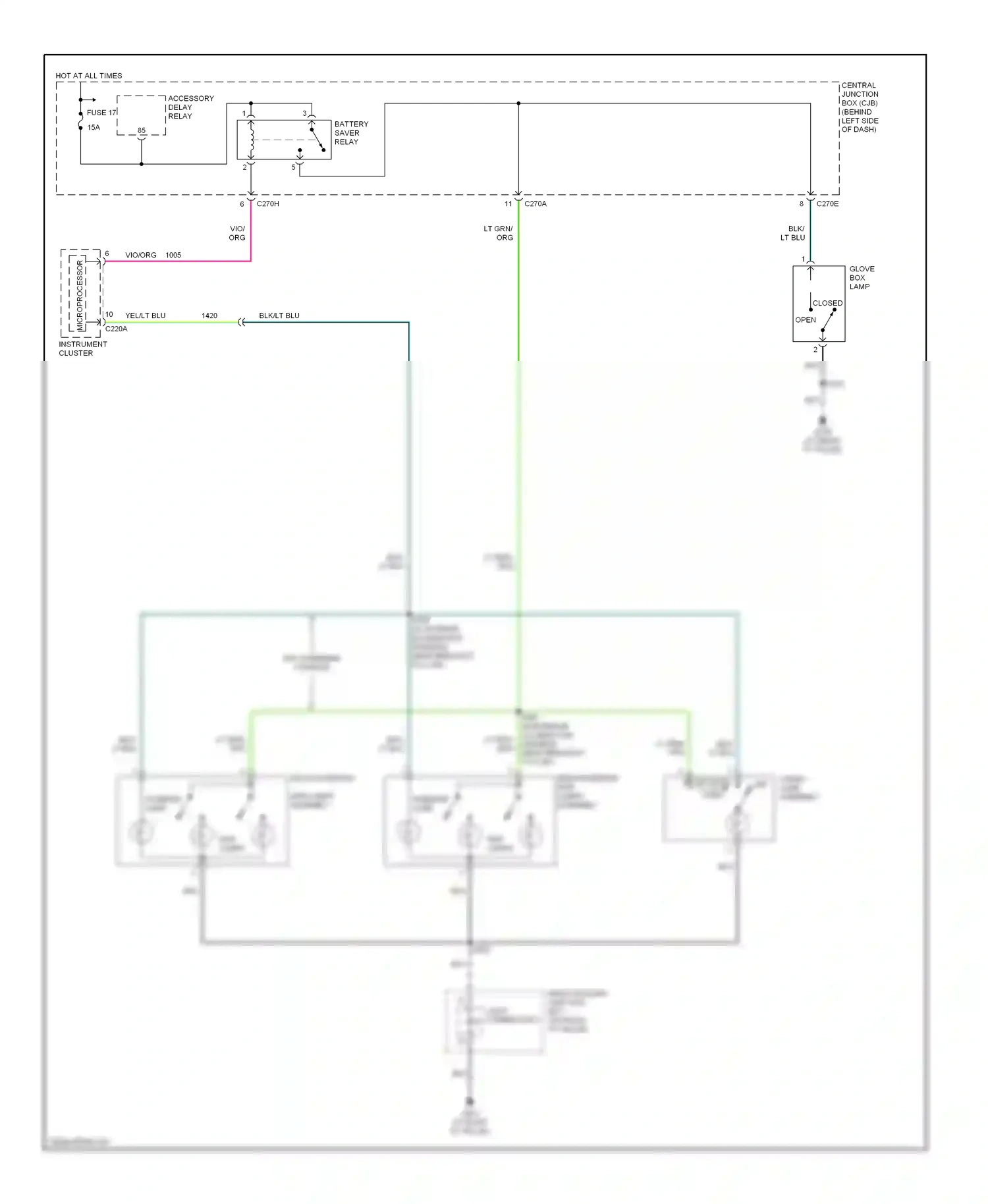 Mercury Mountaineer II (2001-2005) microprocessor wiring diagram  (1 of 10)