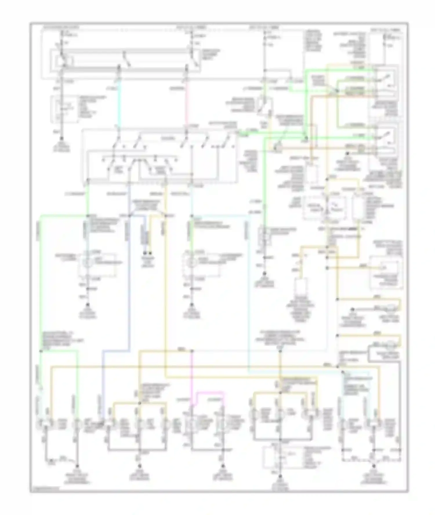 Wiring diagram right turn indicator for Mercury Mountaineer II (2001-2005) (1 of 2)