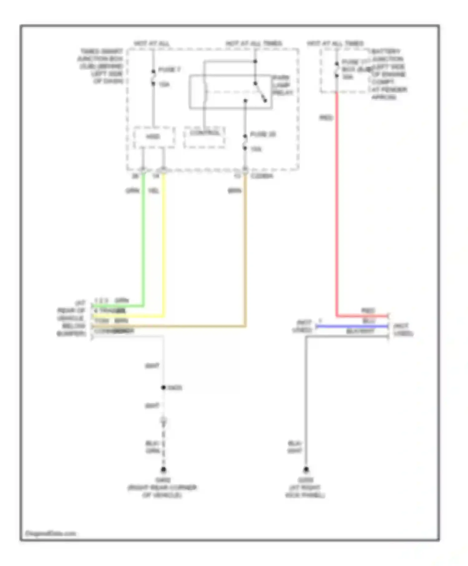 Mountaineer Mercury III (2005-2010): Trailer tow circuit, with light duty