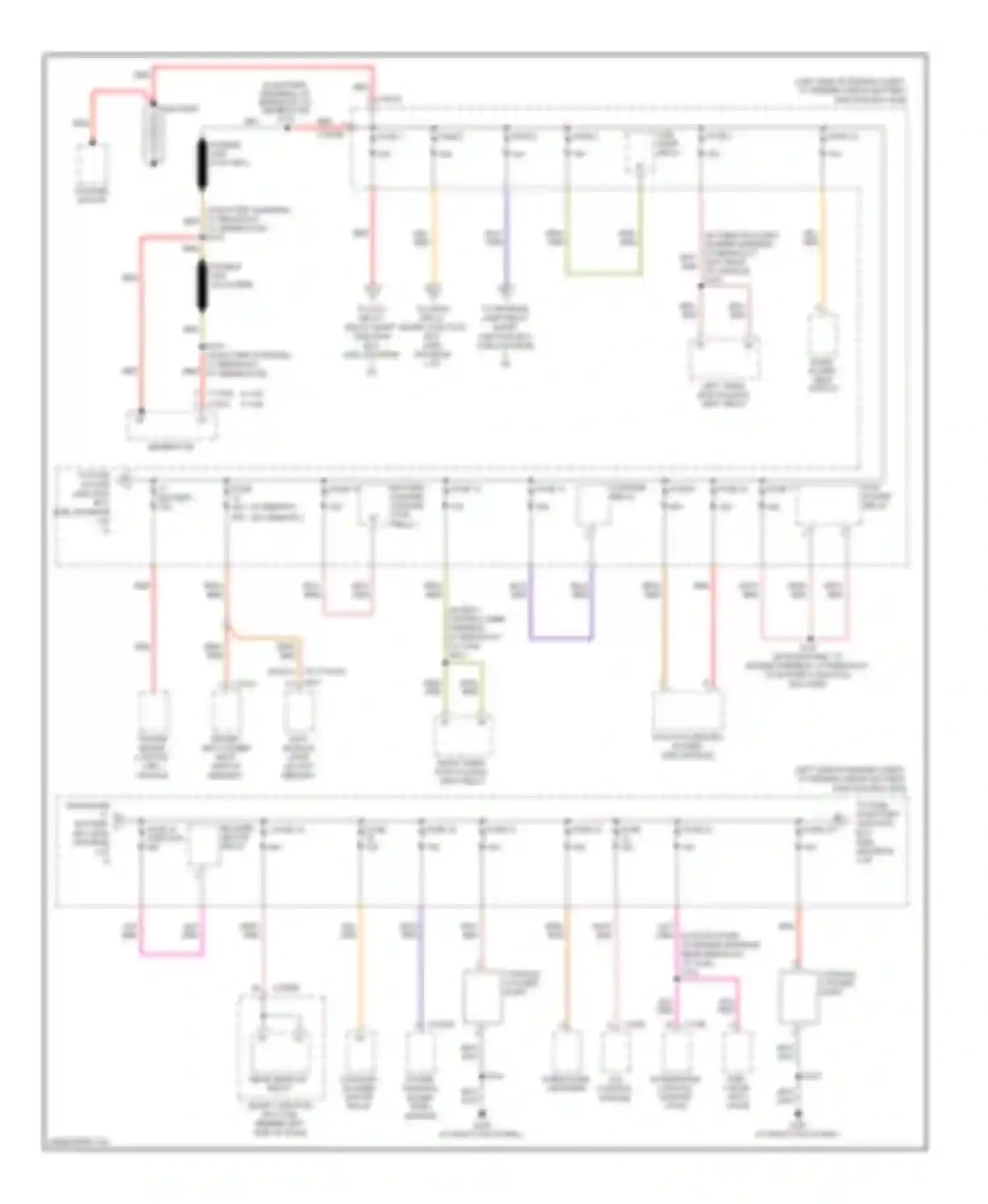 Wiring diagram (in third row seat jumper harness, at breakout to for Mercury Mountaineer III (2005-2010) (1 of 1)