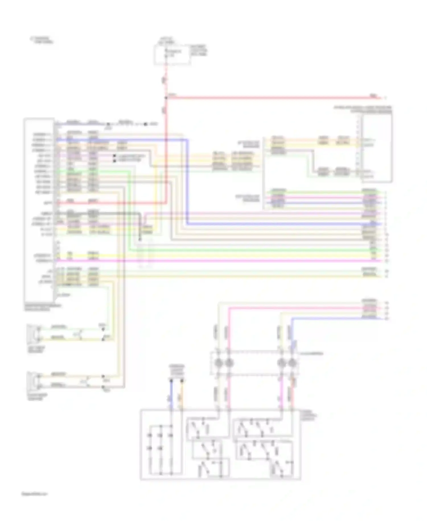 Wiring diagram left rear speaker for Mercury Mountaineer III (2005-2010) (4 of 5)