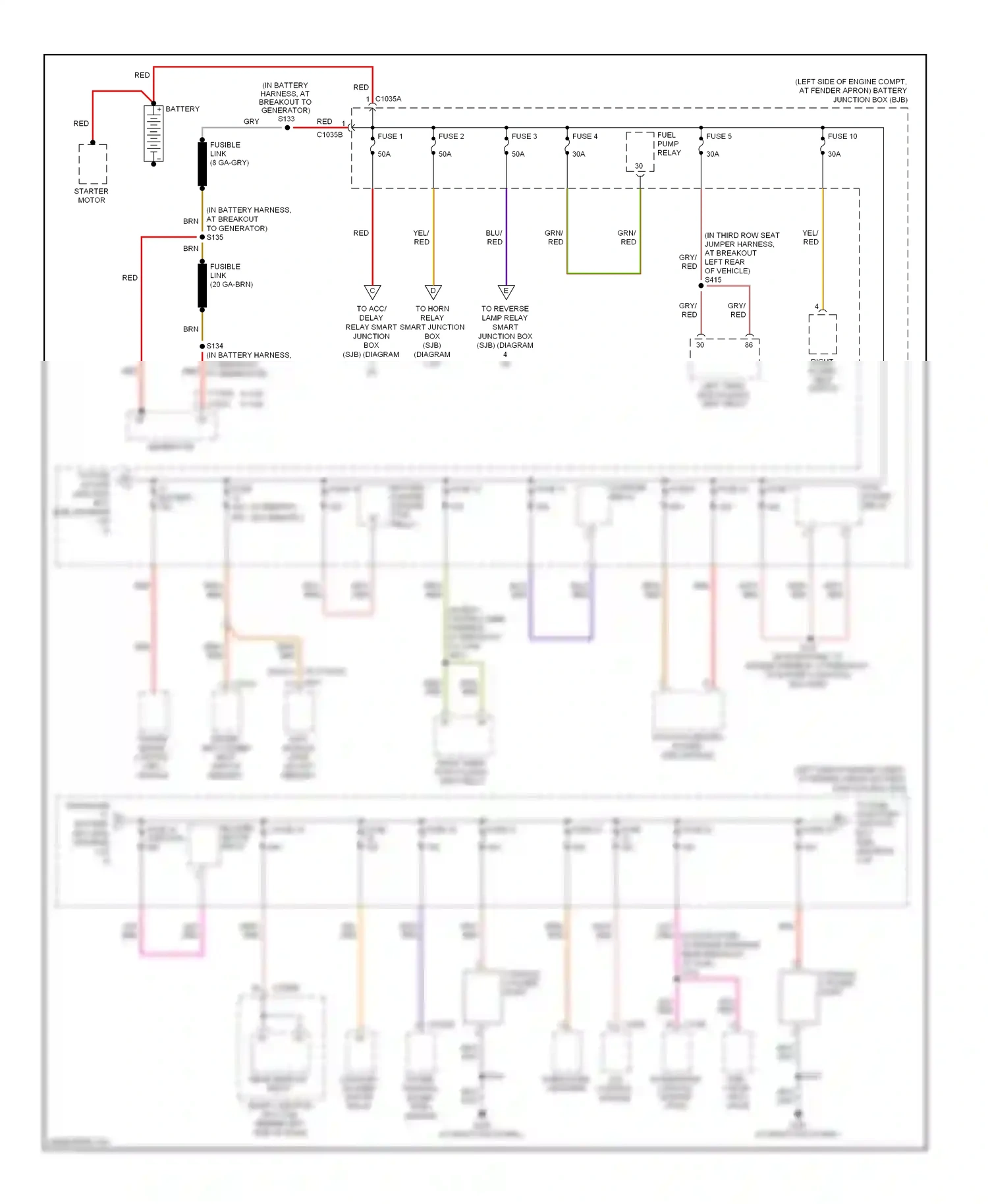 Mercury Mountaineer III (2005-2010) powertrain control control module module (pcm) wiring diagram  (1 of 1)