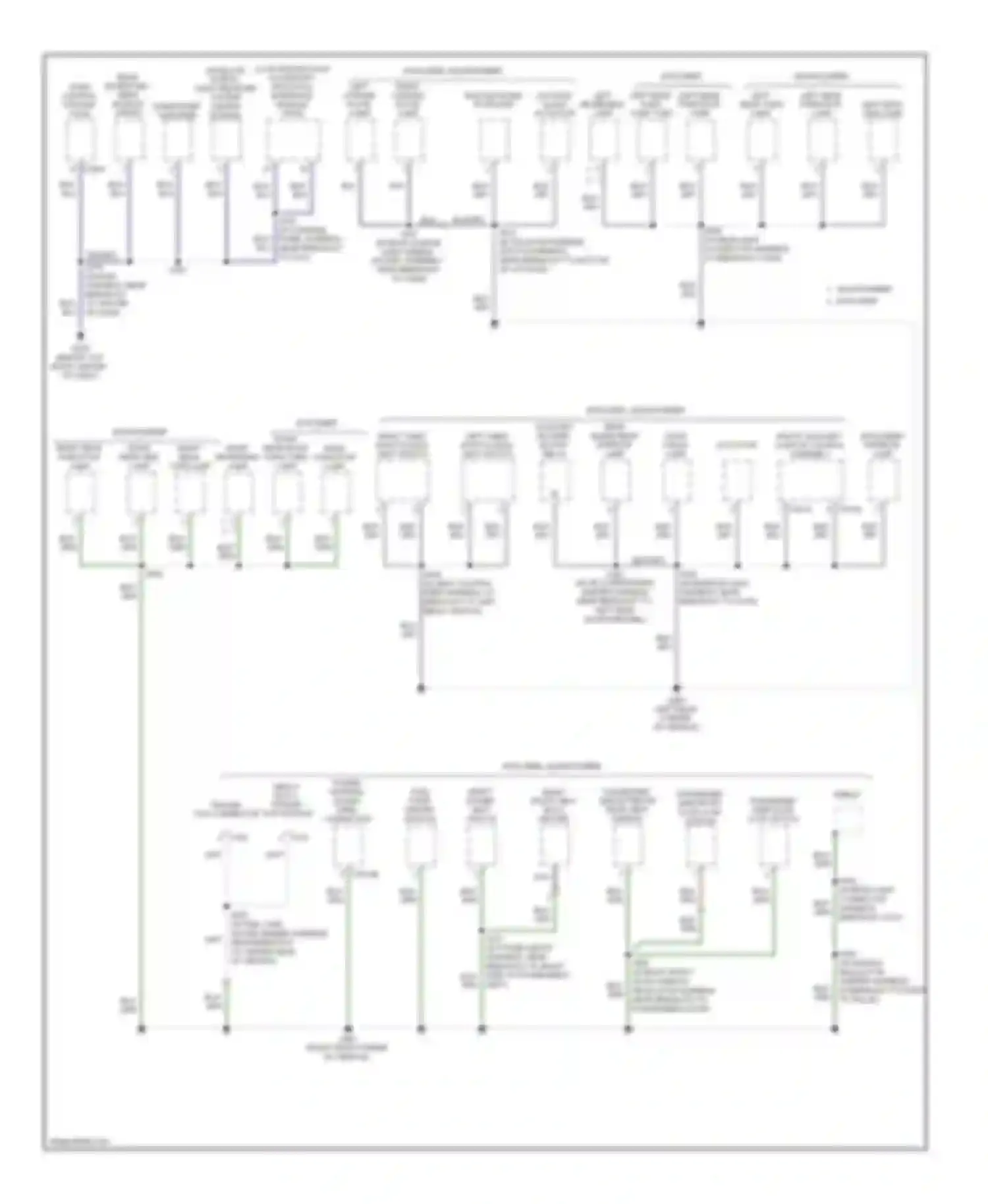 Wiring diagram right third row folding seat switch for Mercury Mountaineer III (2005-2010) (1 of 2)