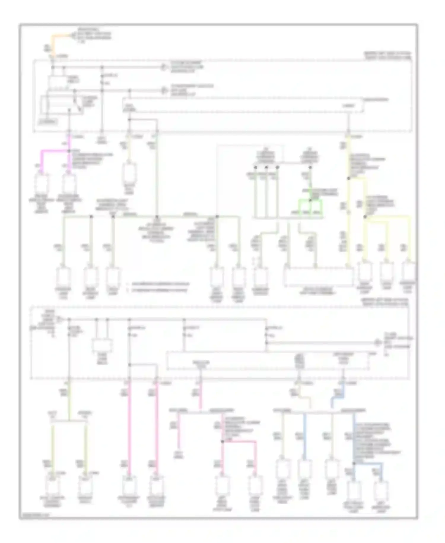 Wiring diagram w/o medium overhead console for Mercury Mountaineer III (2005-2010) (2 of 2)