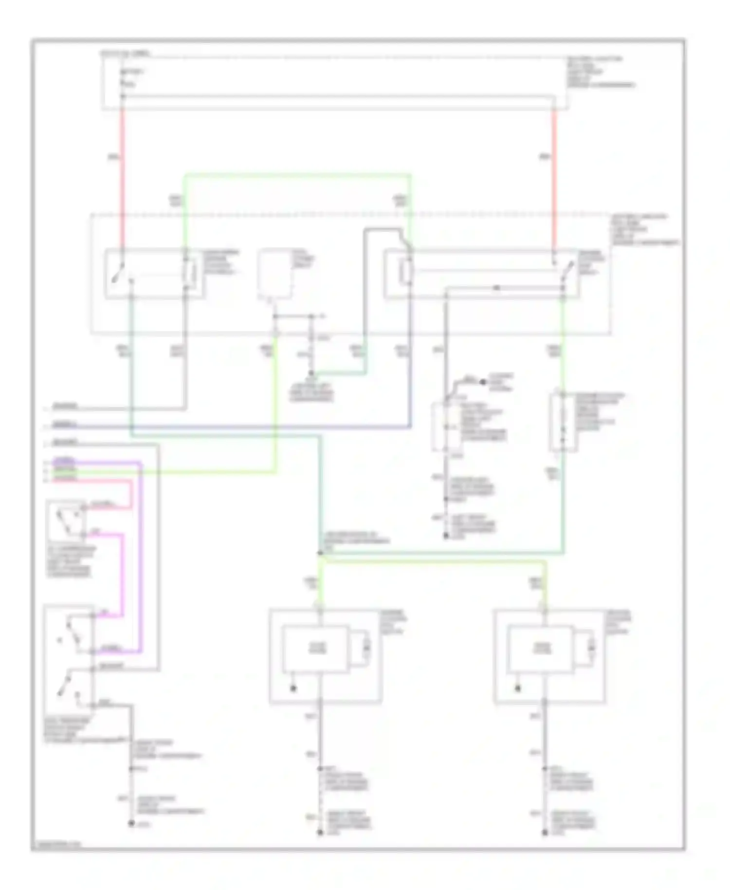 Wiring diagram hot at all times for Mercury Mystique I (1994-2000) (2 of 34)