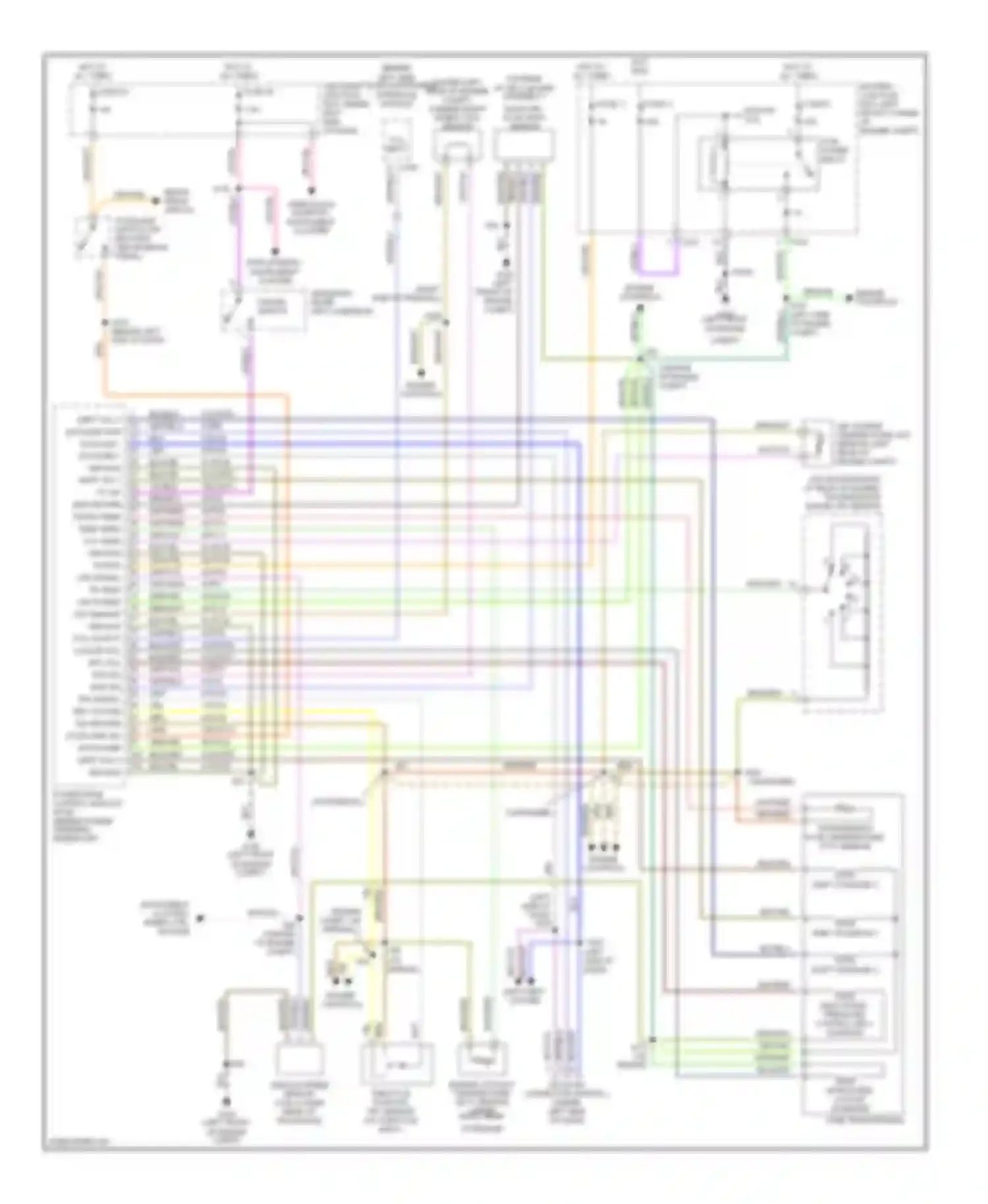 Wiring diagram instrument cluster, speed ctrl module for Mercury Mystique I (1994-2000) (2 of 2)