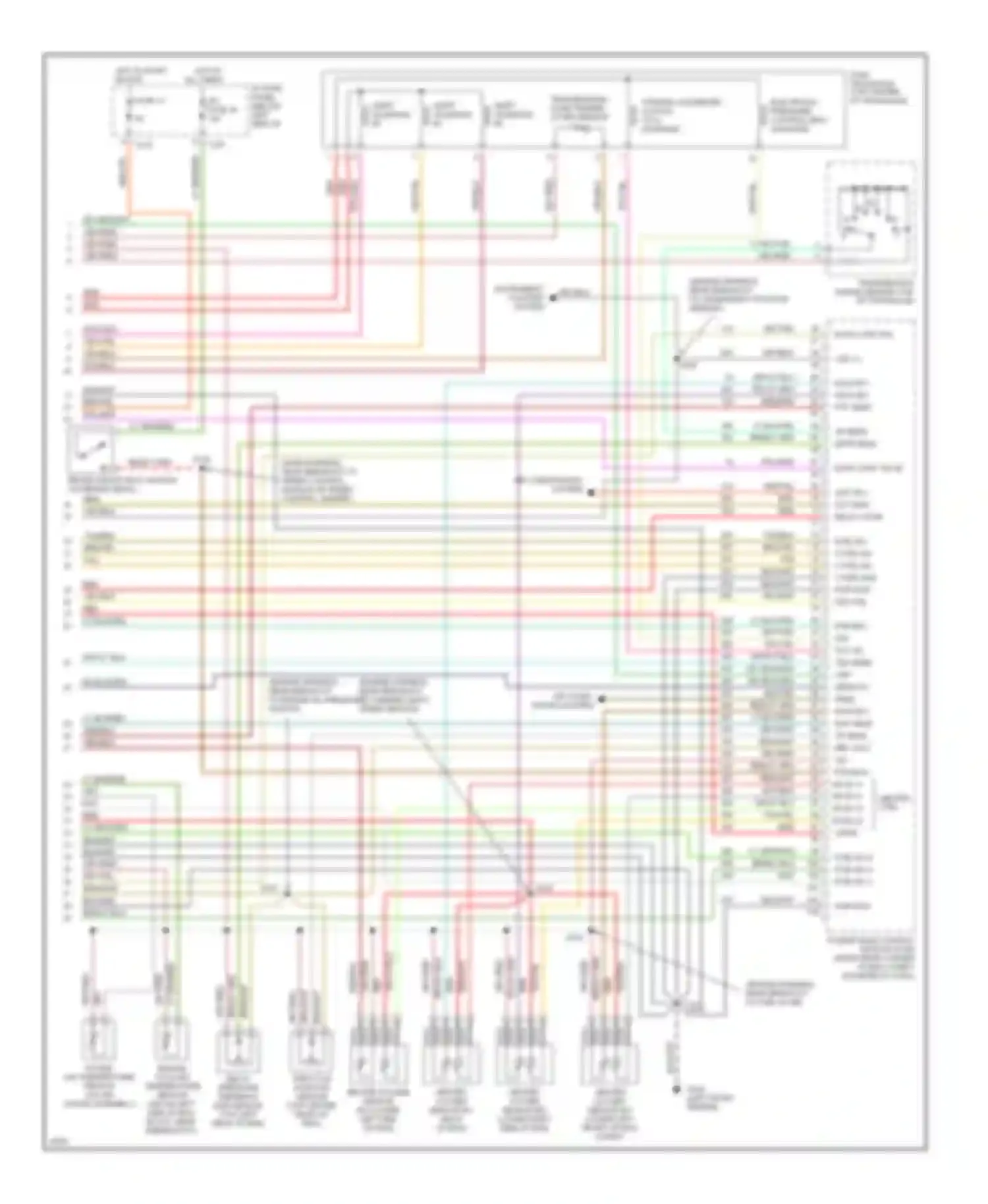 Sable Mercury III (1995-1999): Wiring diagram engine performance 3.0l 12-valves (3 of 3)