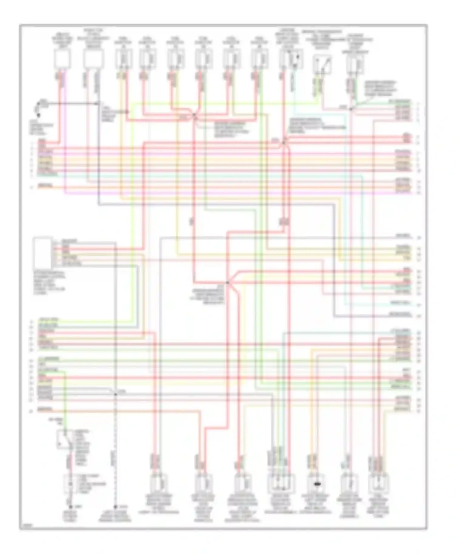 Wiring diagram fuel injector 3 for Mercury Sable III (1995-1999) (2 of 2)