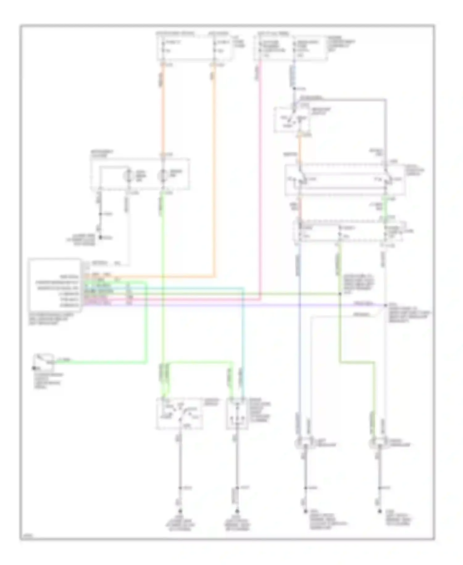 Wiring diagram left headlamp for Mercury Sable III (1995-1999) (4 of 5)