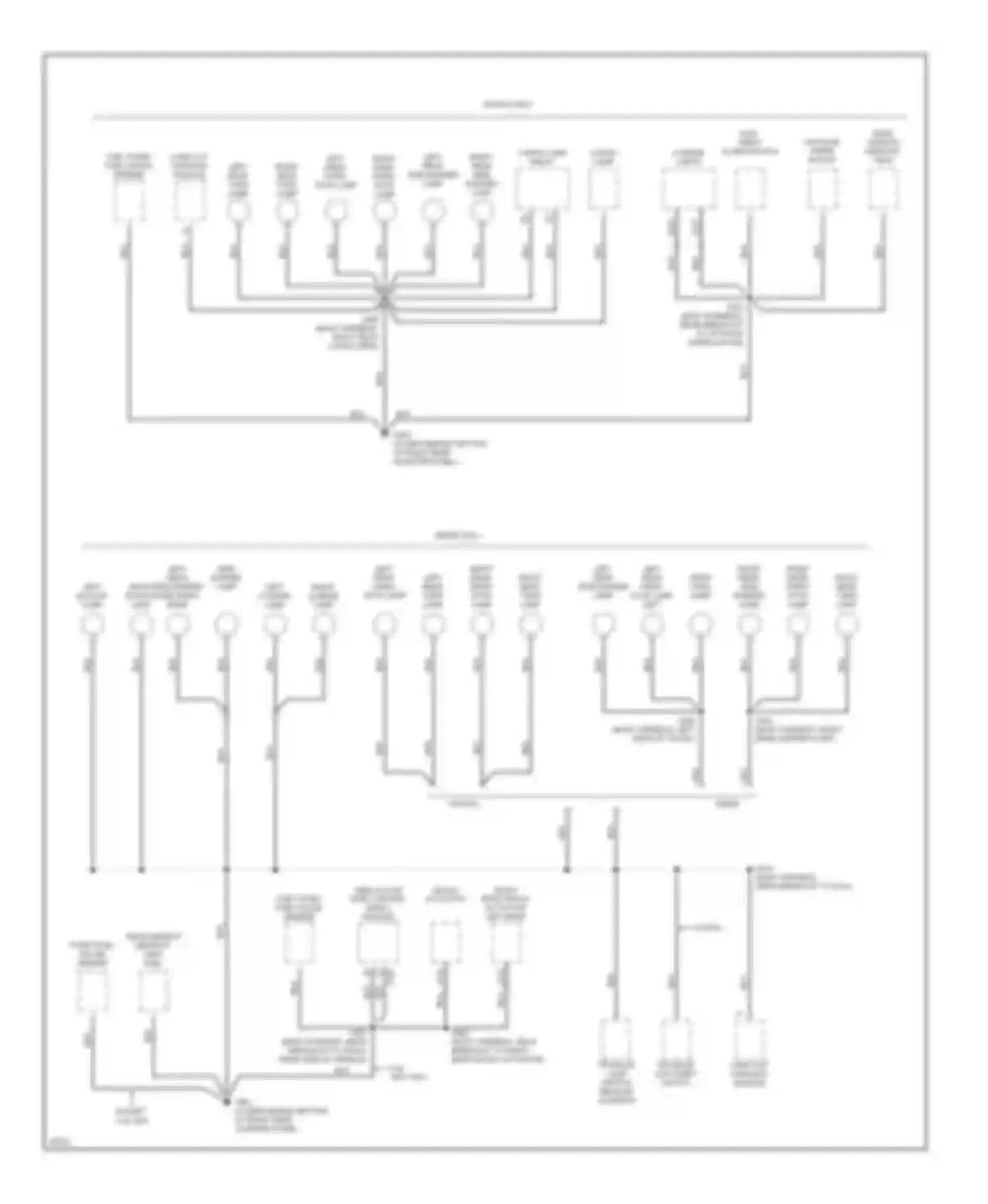 Wiring diagram left rear side marker lamp right rear side marker lamp for Mercury Sable III (1995-1999) (1 of 1)