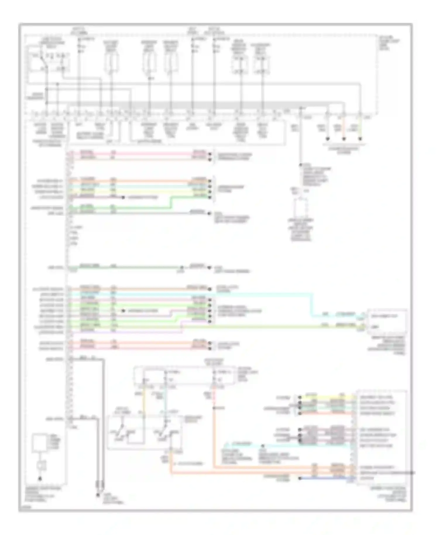 Wiring diagram one touch window down relay for Mercury Sable III (1995-1999) (1 of 2)