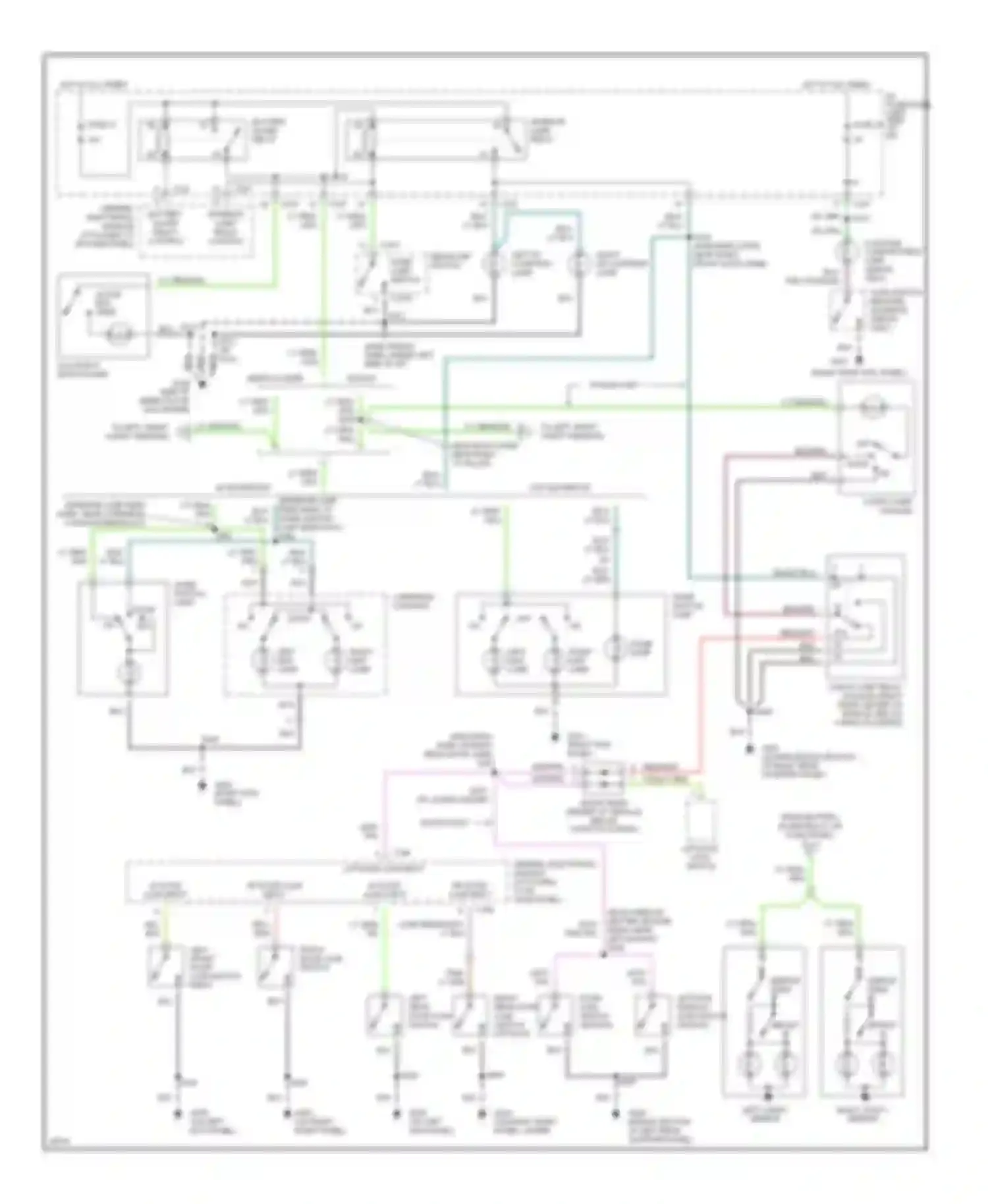 Wiring diagram pnk ppl for Mercury Sable III (1995-1999) (1 of 2)