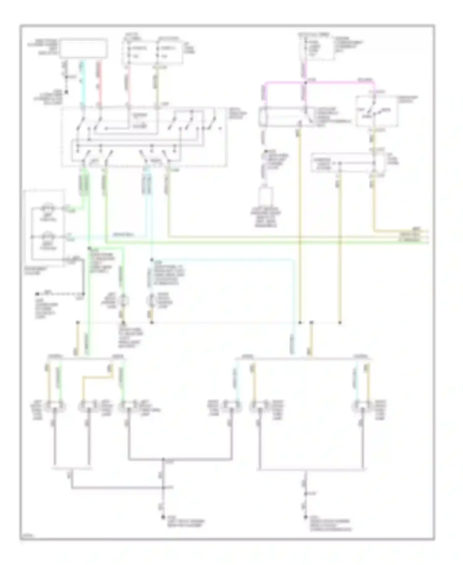 Wiring diagram right front park/ turn lamp for Mercury Sable III (1995-1999) (3 of 5)