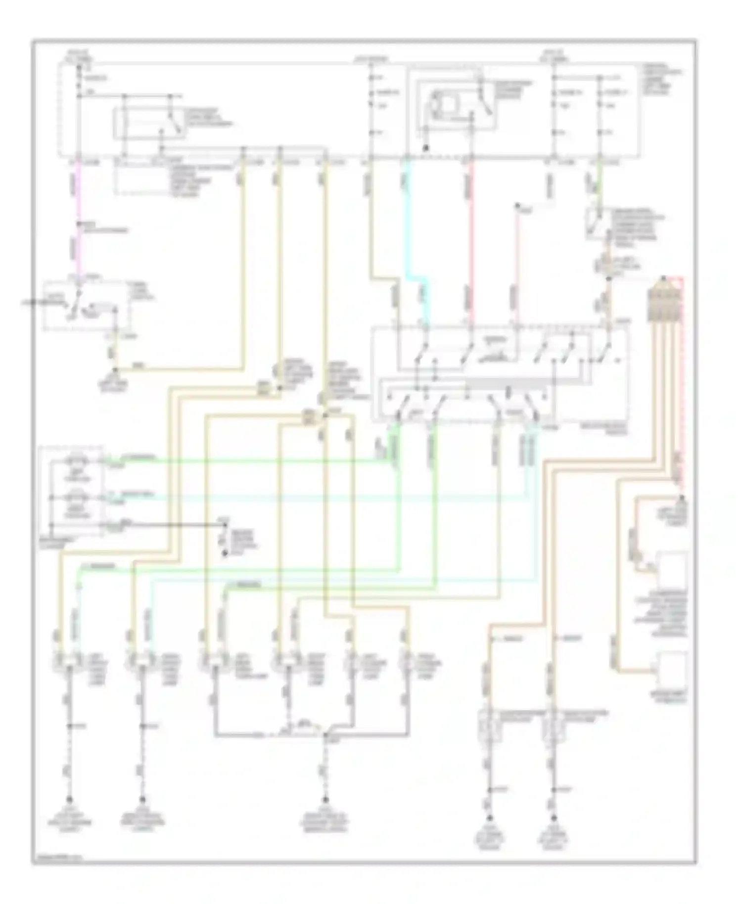 Sable Mercury IV (1999-2005): Exterior lamps circuit, sedan