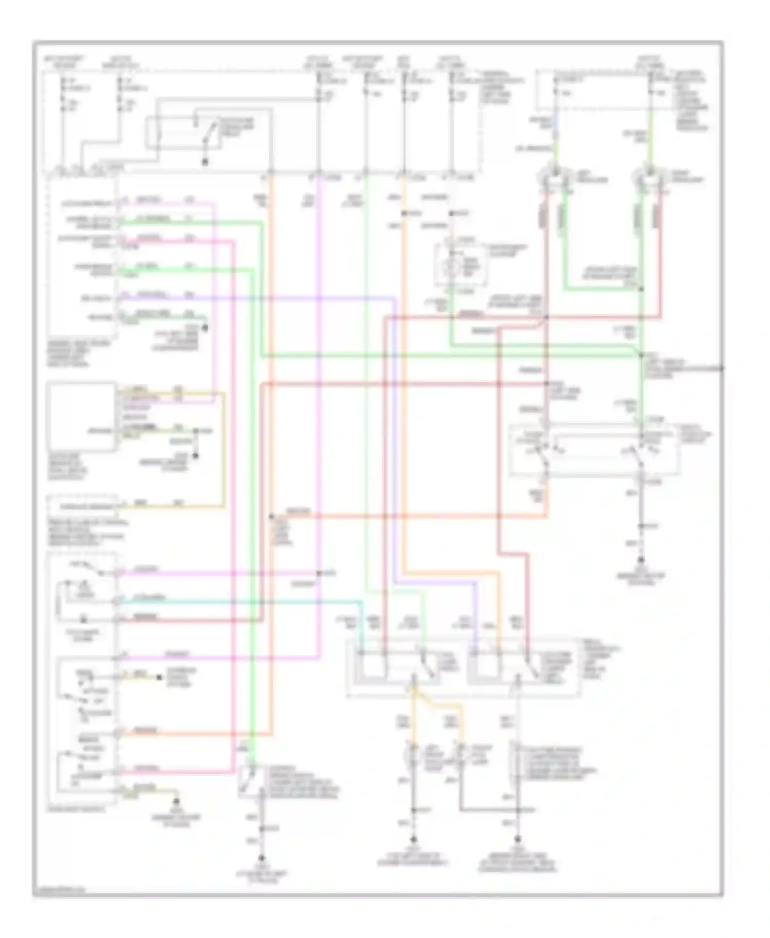 Sable Mercury IV (1999-2005): Autolamps circuit, with drl