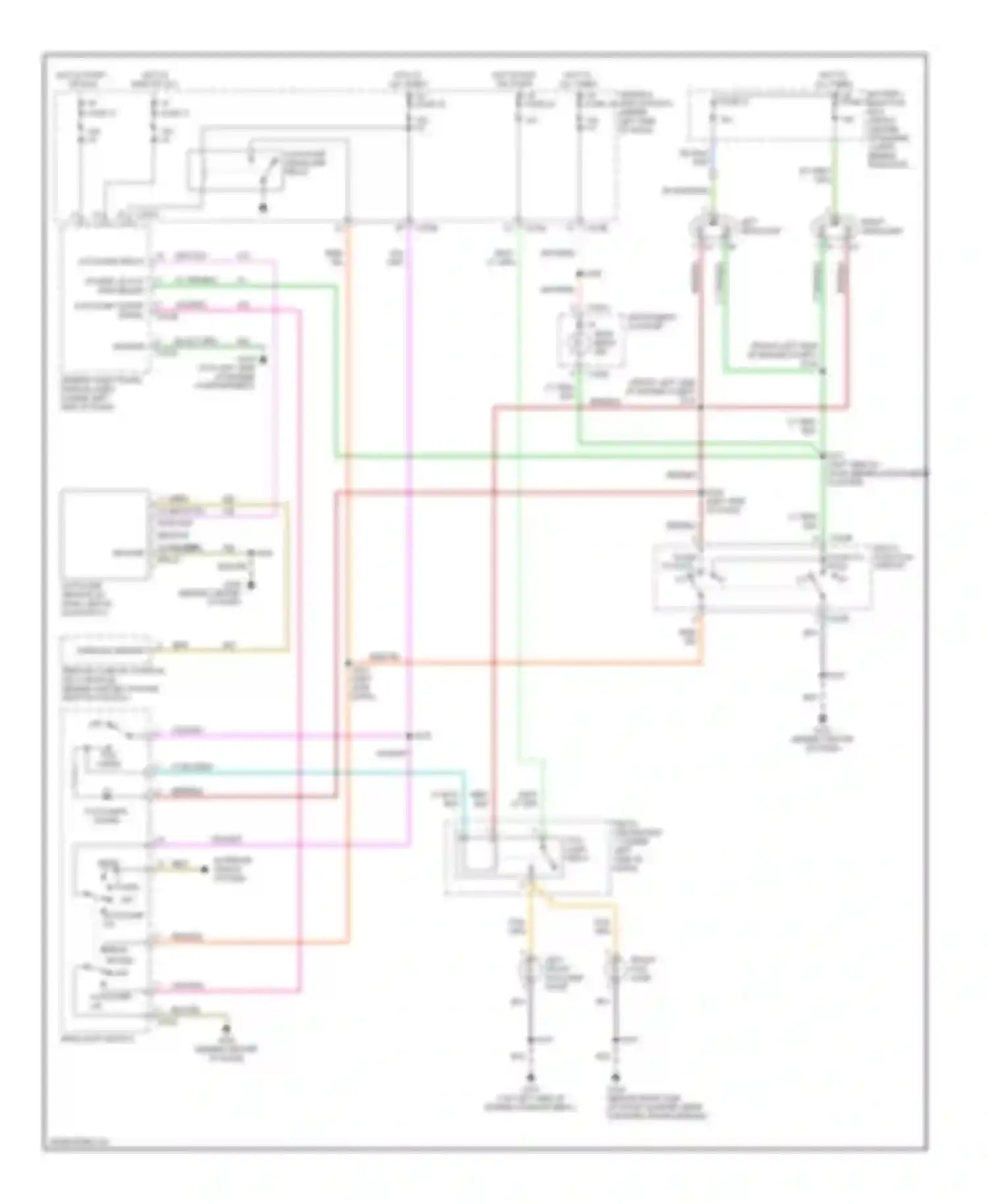 Sable Mercury IV (1999-2005): Autolamps circuit, without drl