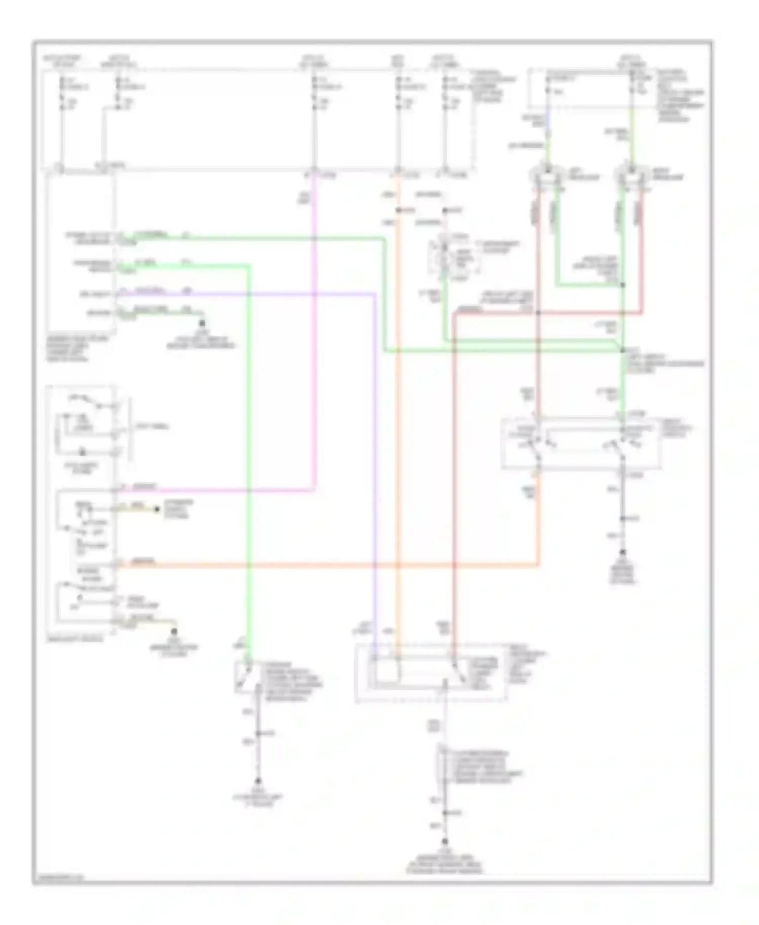 Sable Mercury IV (1999-2005): Headlamps circuit, with drl