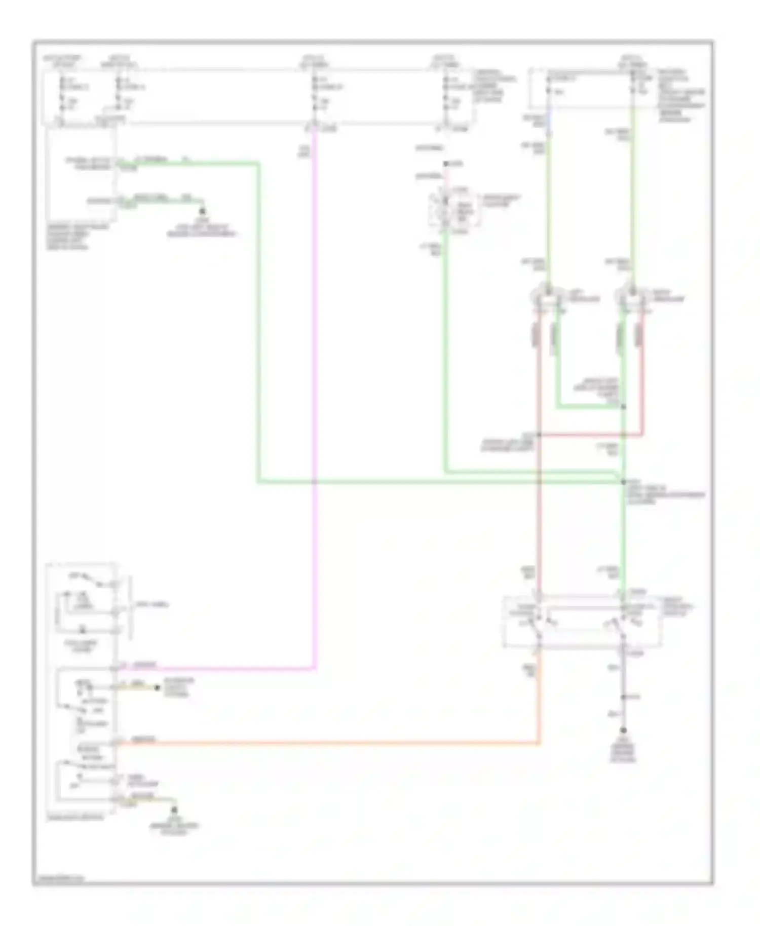 Sable Mercury IV (1999-2005): Headlamps circuit, without drl