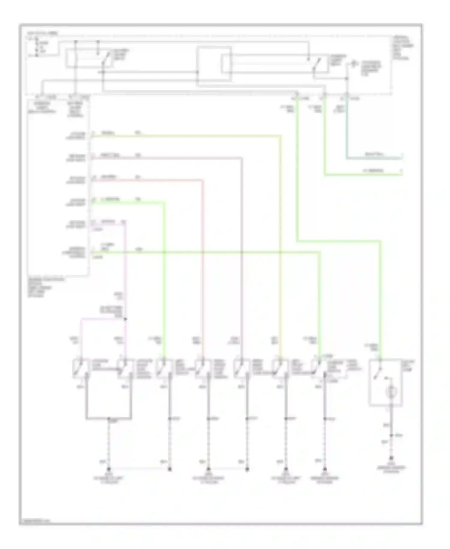 Sable Mercury IV (1999-2005): Courtesy lamps circuit (1 of 2)