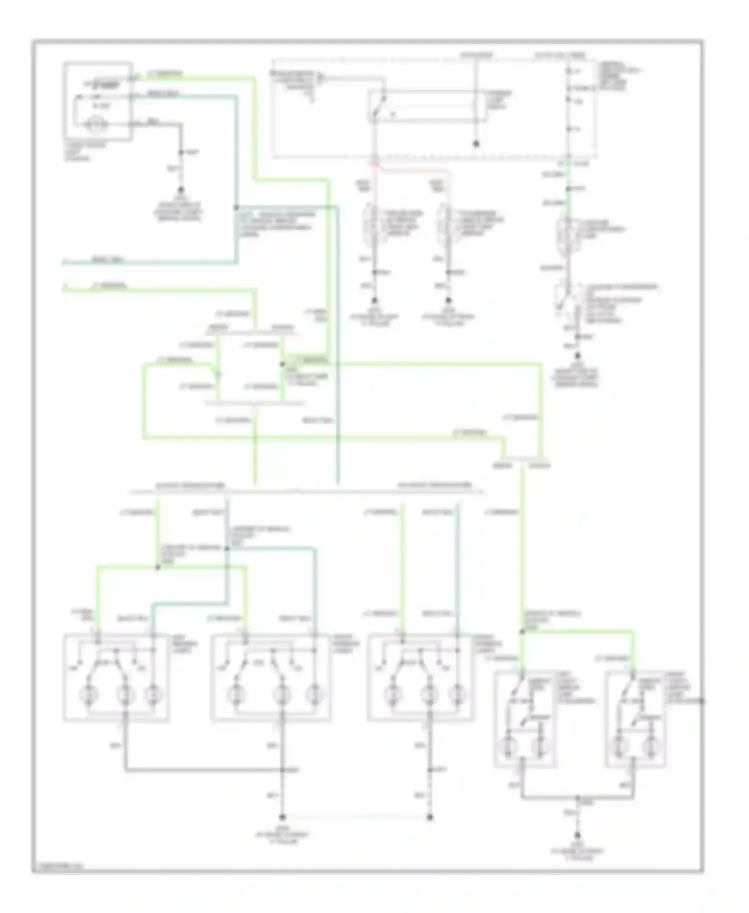 Sable Mercury IV (1999-2005): Courtesy lamps circuit (2 of 2)