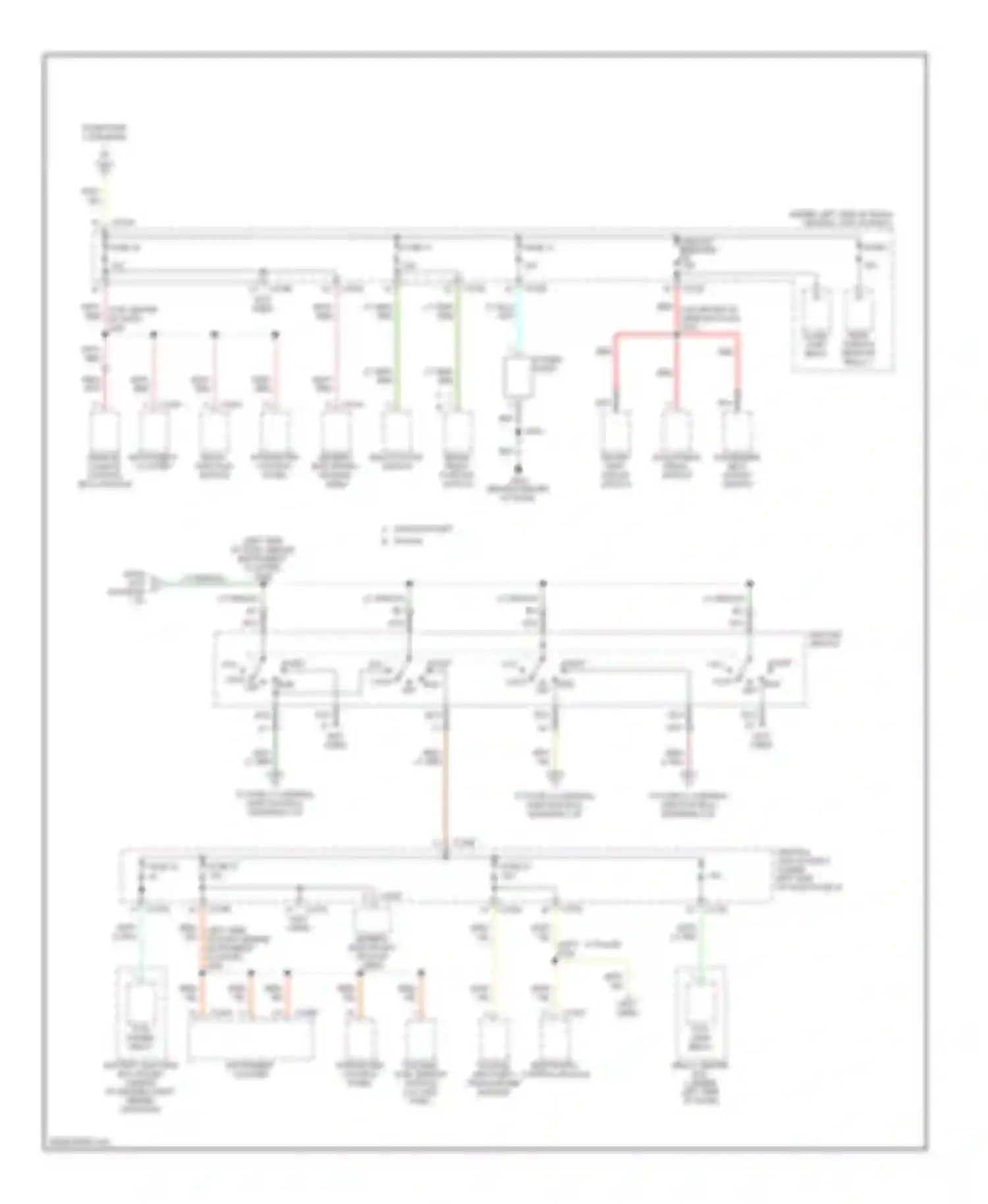 Sable Mercury IV (1999-2005): Power distribution circuit (2 of 3)
