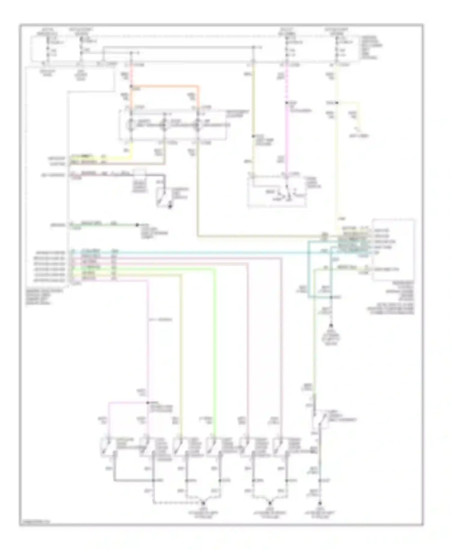 Wiring diagram 12 15 16 20 22 ign start, run air bag ind ctrl ground ground air bag tone dr for Mercury Sable IV (1999-2005) (1 of 1)