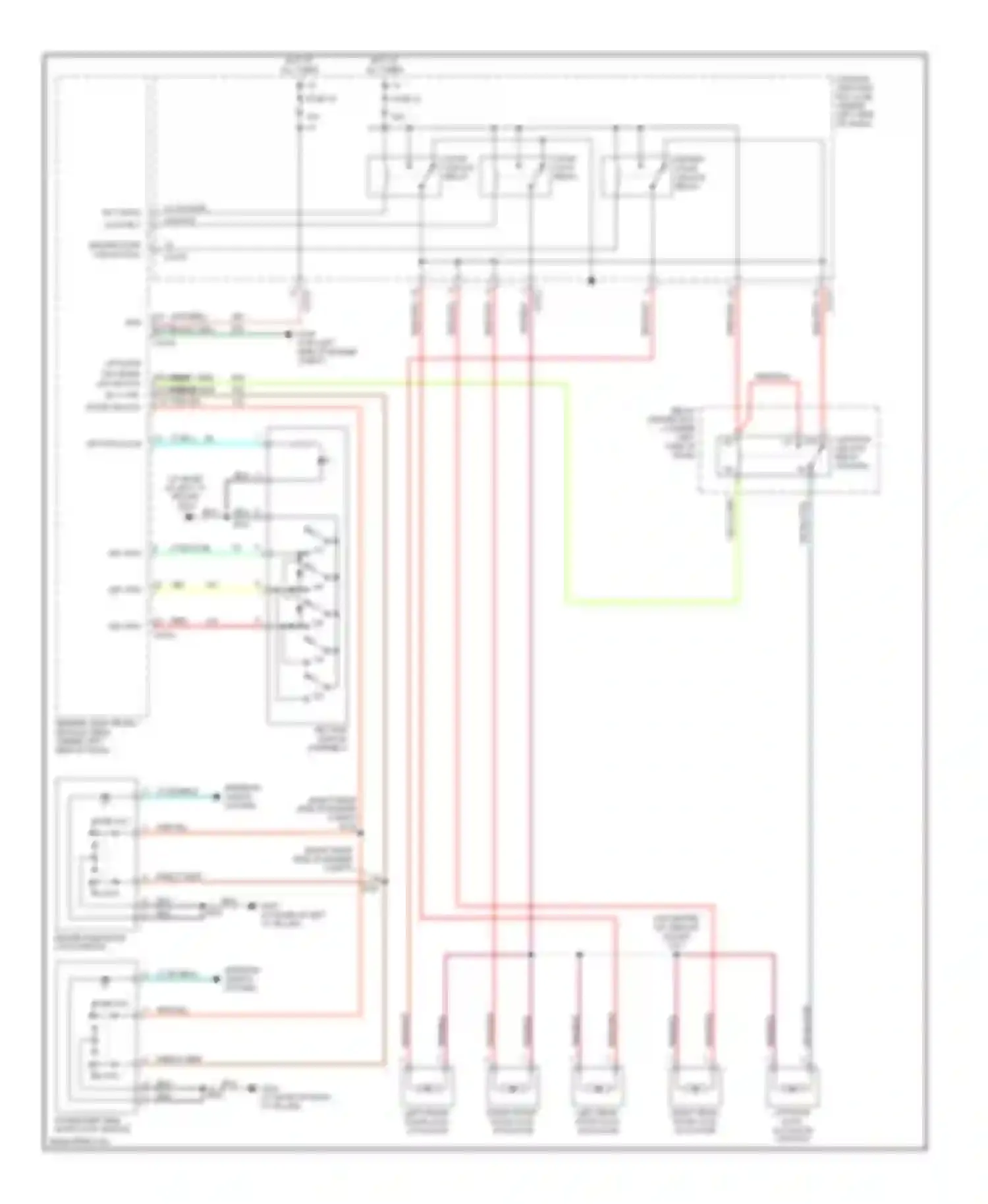 Wiring diagram door lock relay for Mercury Sable IV (1999-2005) (1 of 1)