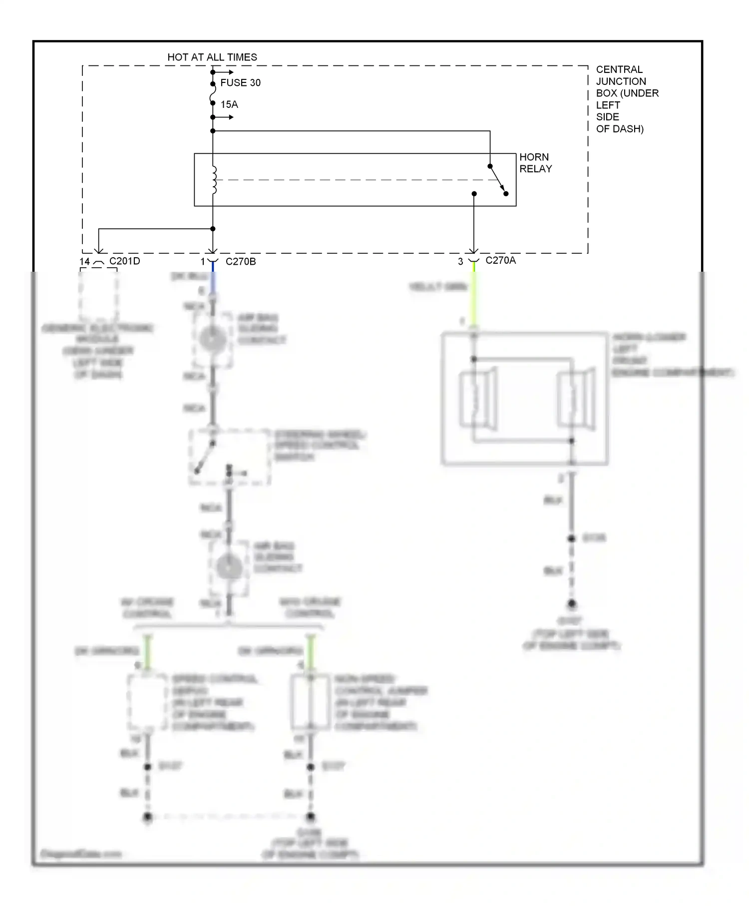 Mercury Sable IV (1999-2005) (engine compartment) wiring diagram  (1 of 1)