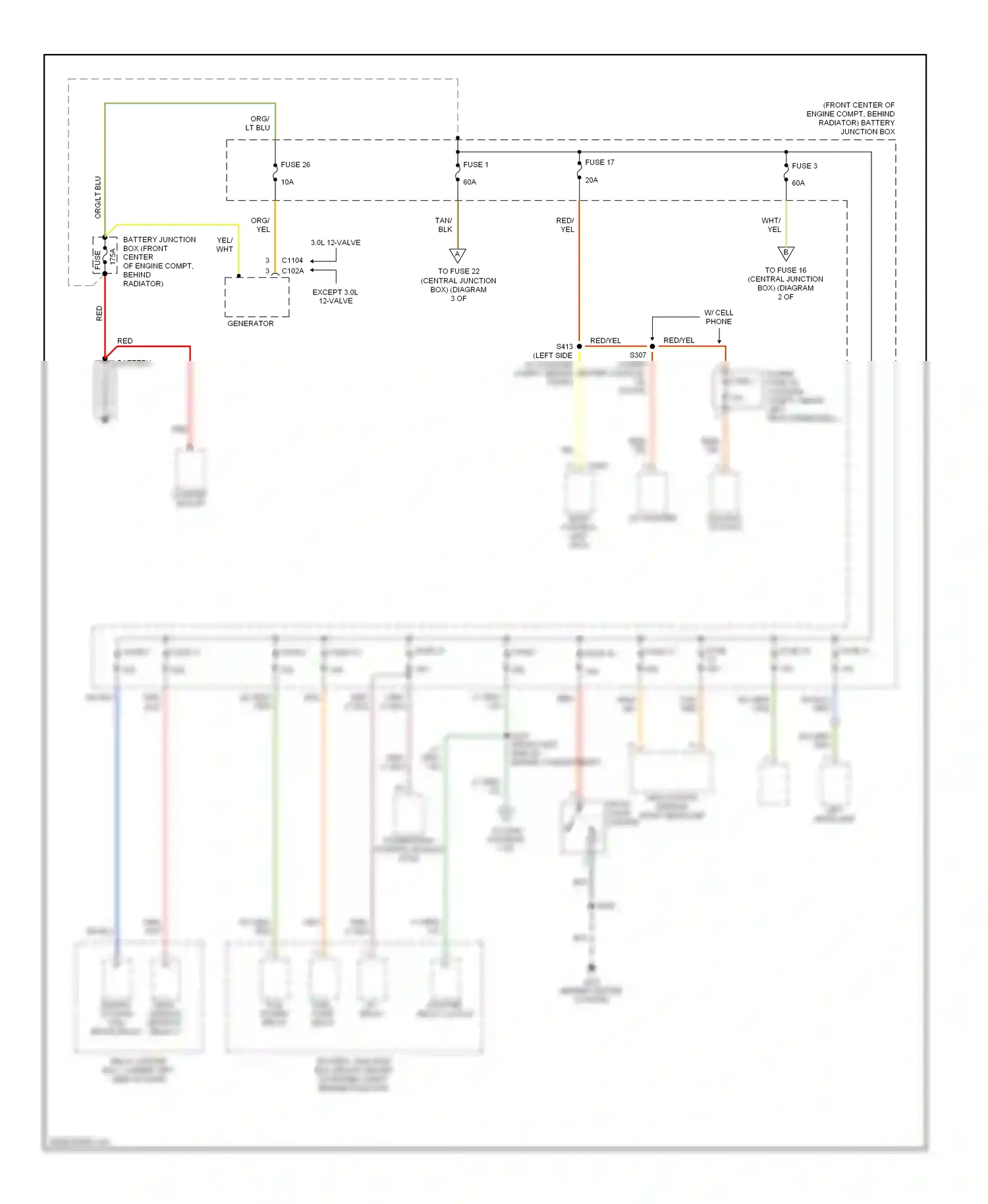 Mercury Sable IV (1999-2005) powertrain control module (pcm) wiring diagram  (3 of 3)