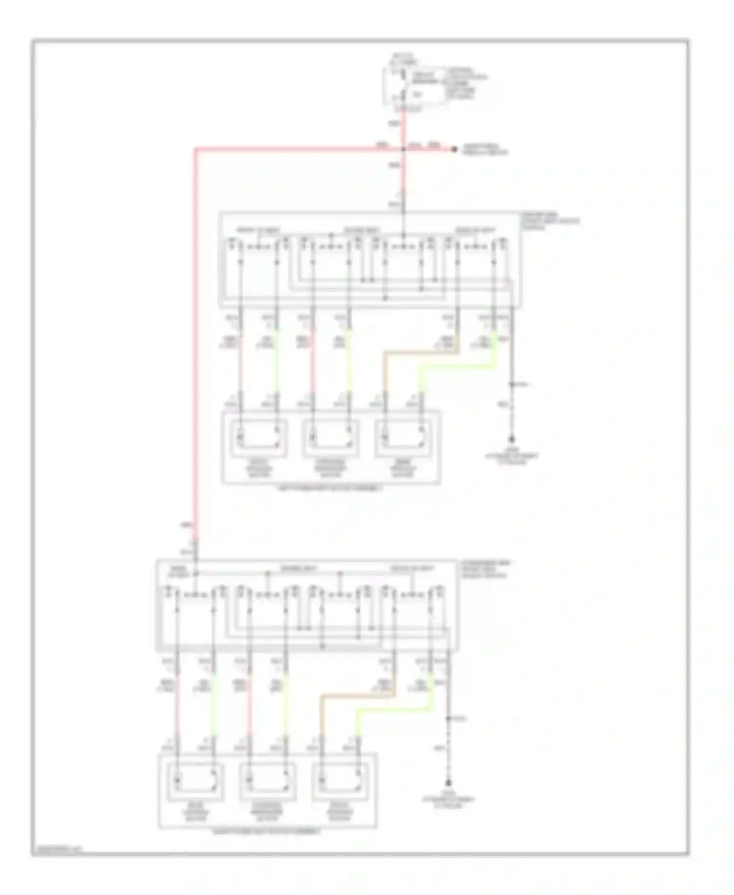 Wiring diagram rear of seat for Mercury Sable IV (1999-2005) (1 of 1)