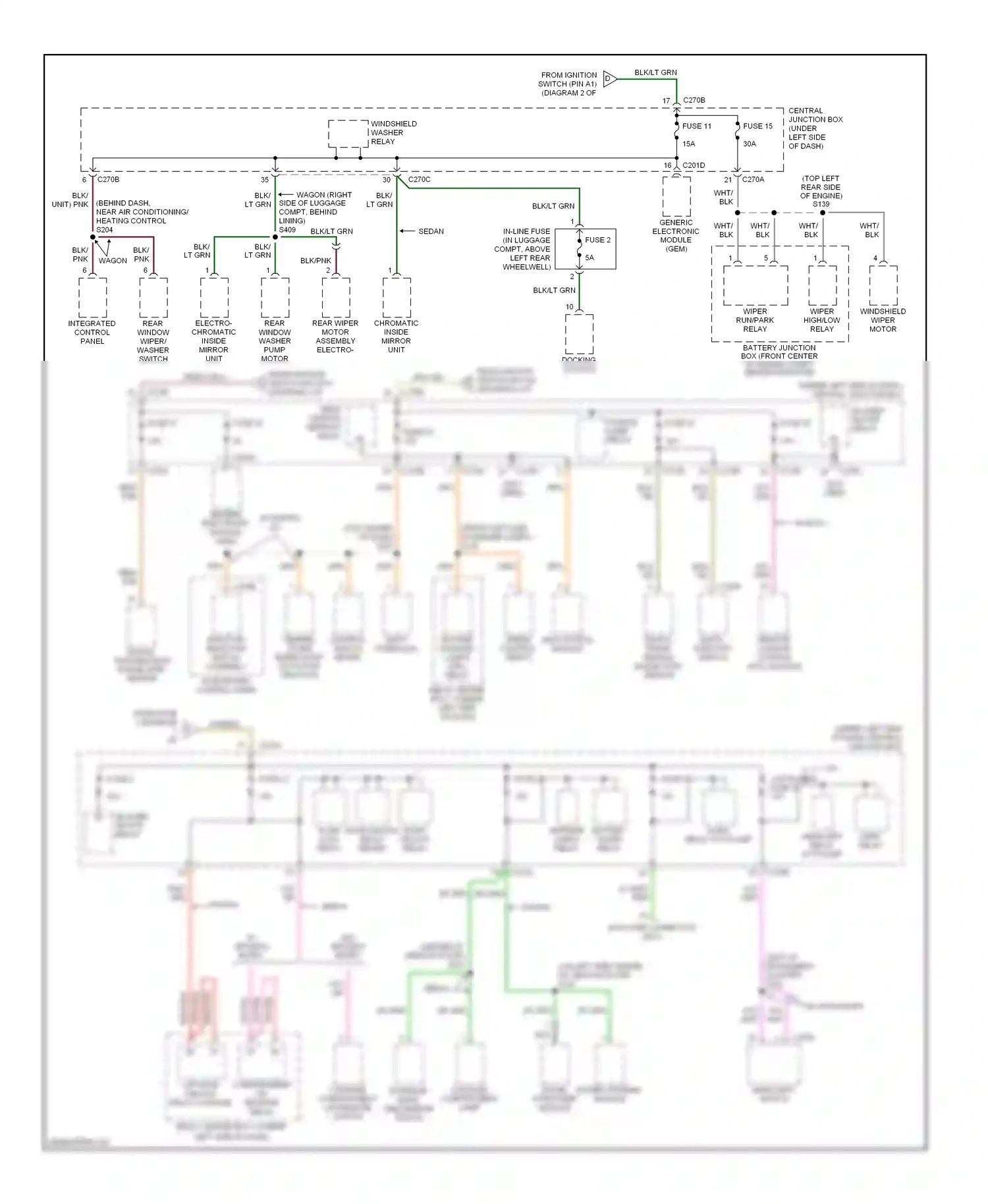 Mercury Sable IV (1999-2005) remote climate control (rcc) module wiring diagram  (3 of 3)