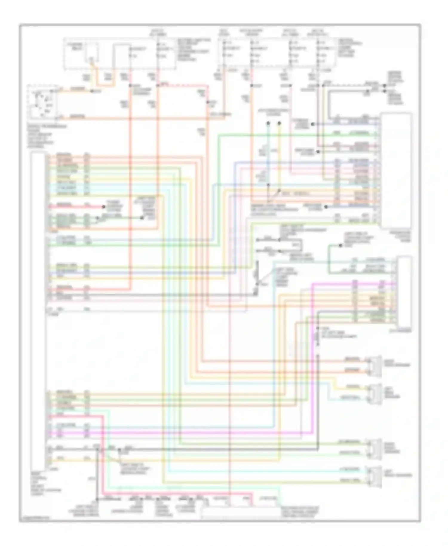 Wiring diagram right front speaker for Mercury Sable IV (1999-2005) (2 of 2)