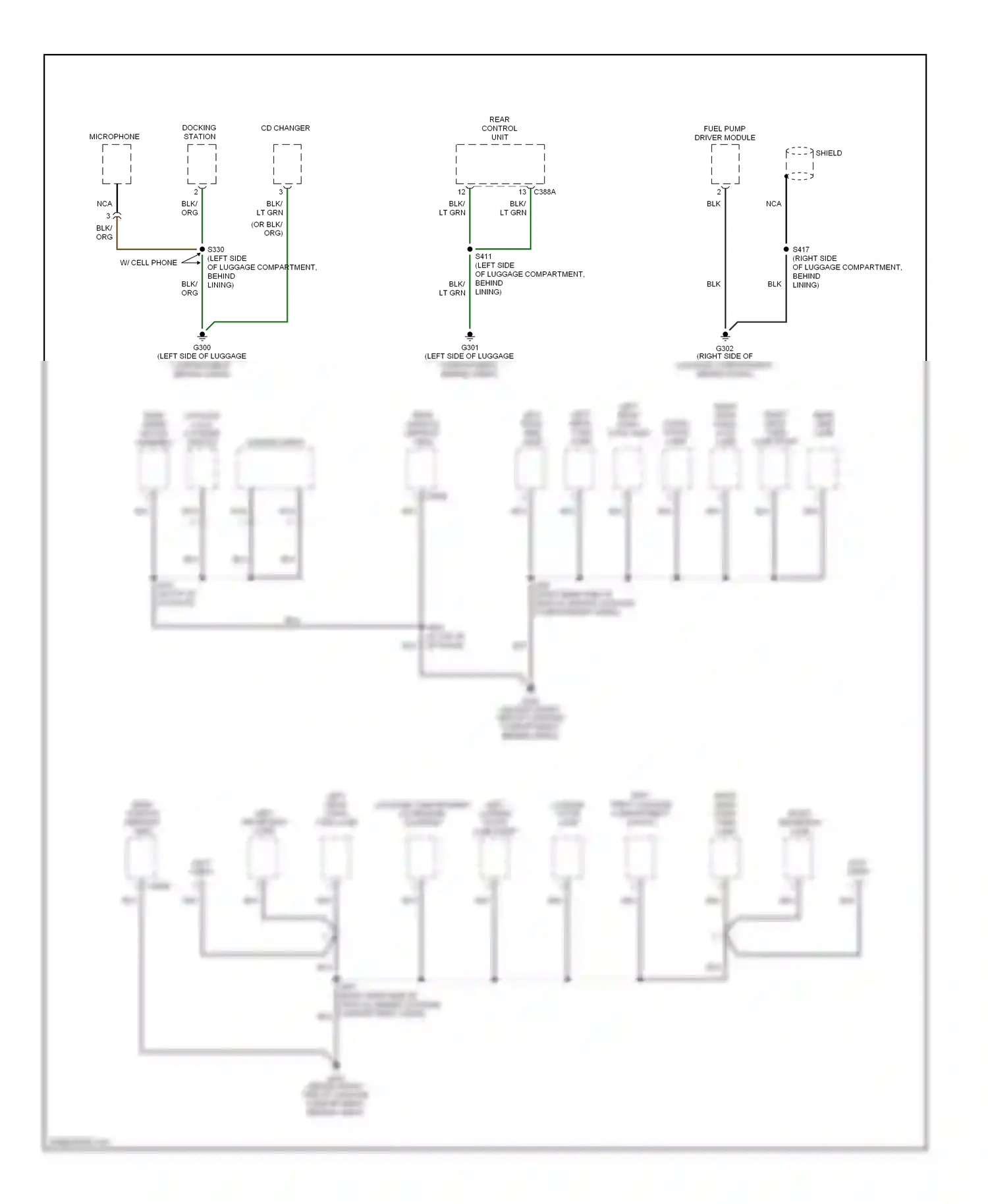 Mercury Sable IV (1999-2005) shield wiring diagram  (2 of 2)