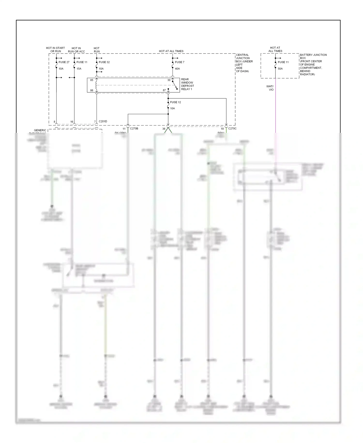 Mercury Sable IV (1999-2005) solid wiring diagram  (1 of 1)