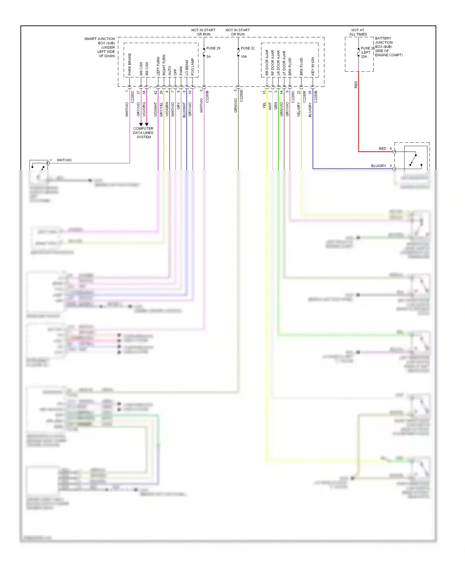 Mercury Sable V (2007-2009) auto wiring diagram  (1 of 4)