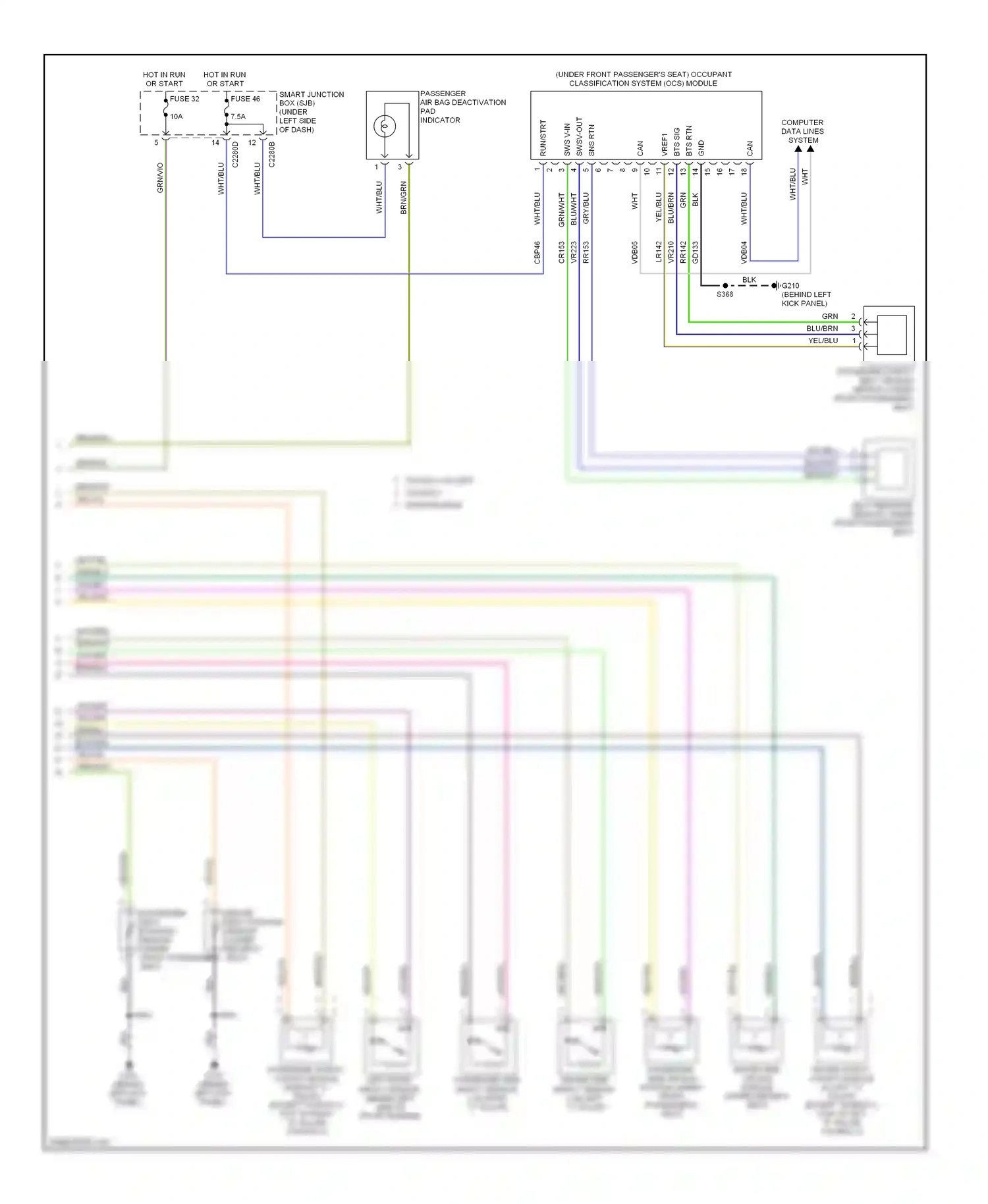 Mercury Sable V (2007-2009) (behind left kick panel) wiring diagram  (22 of 23)