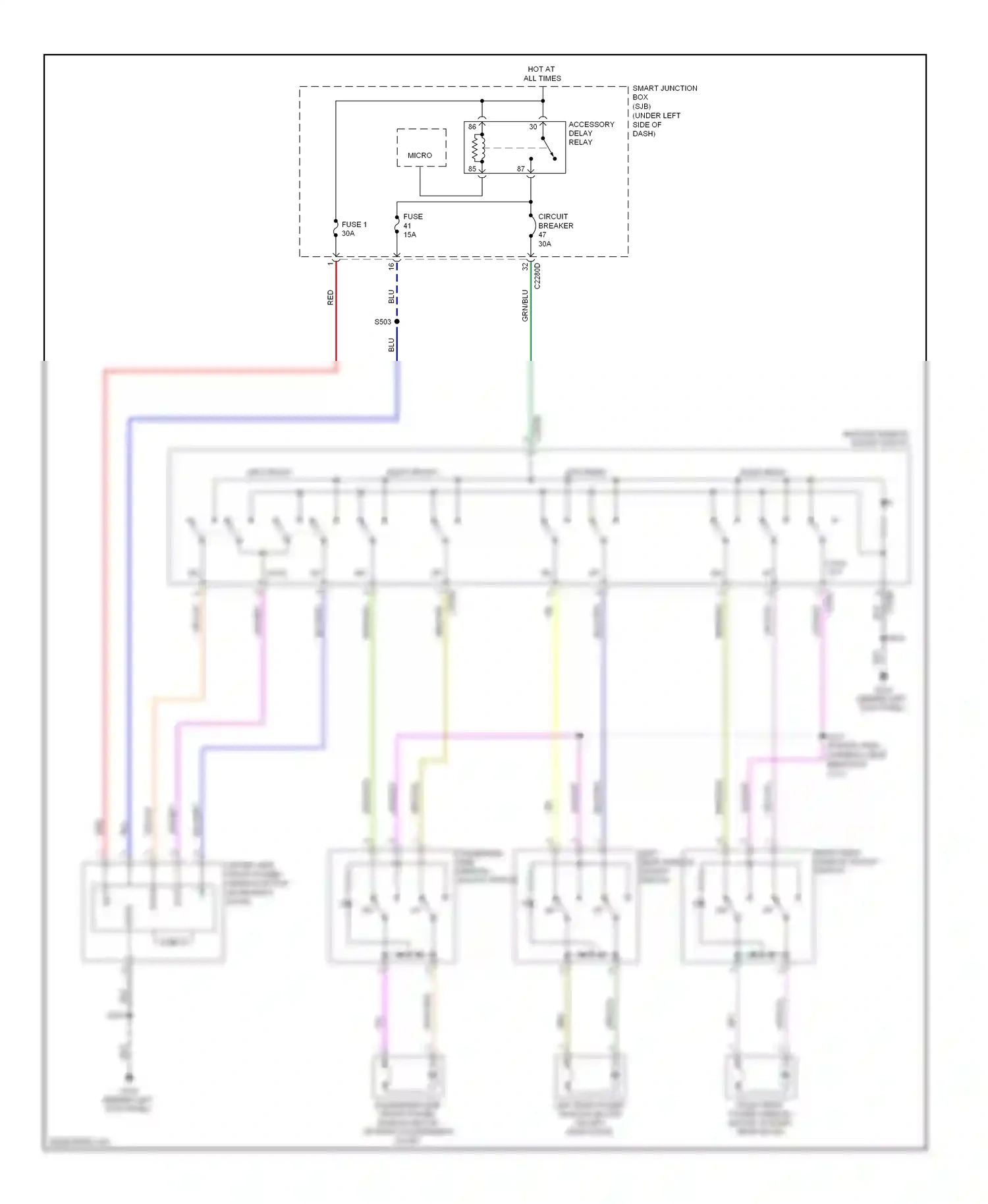 Mercury Sable V (2007-2009) down wiring diagram  (5 of 5)
