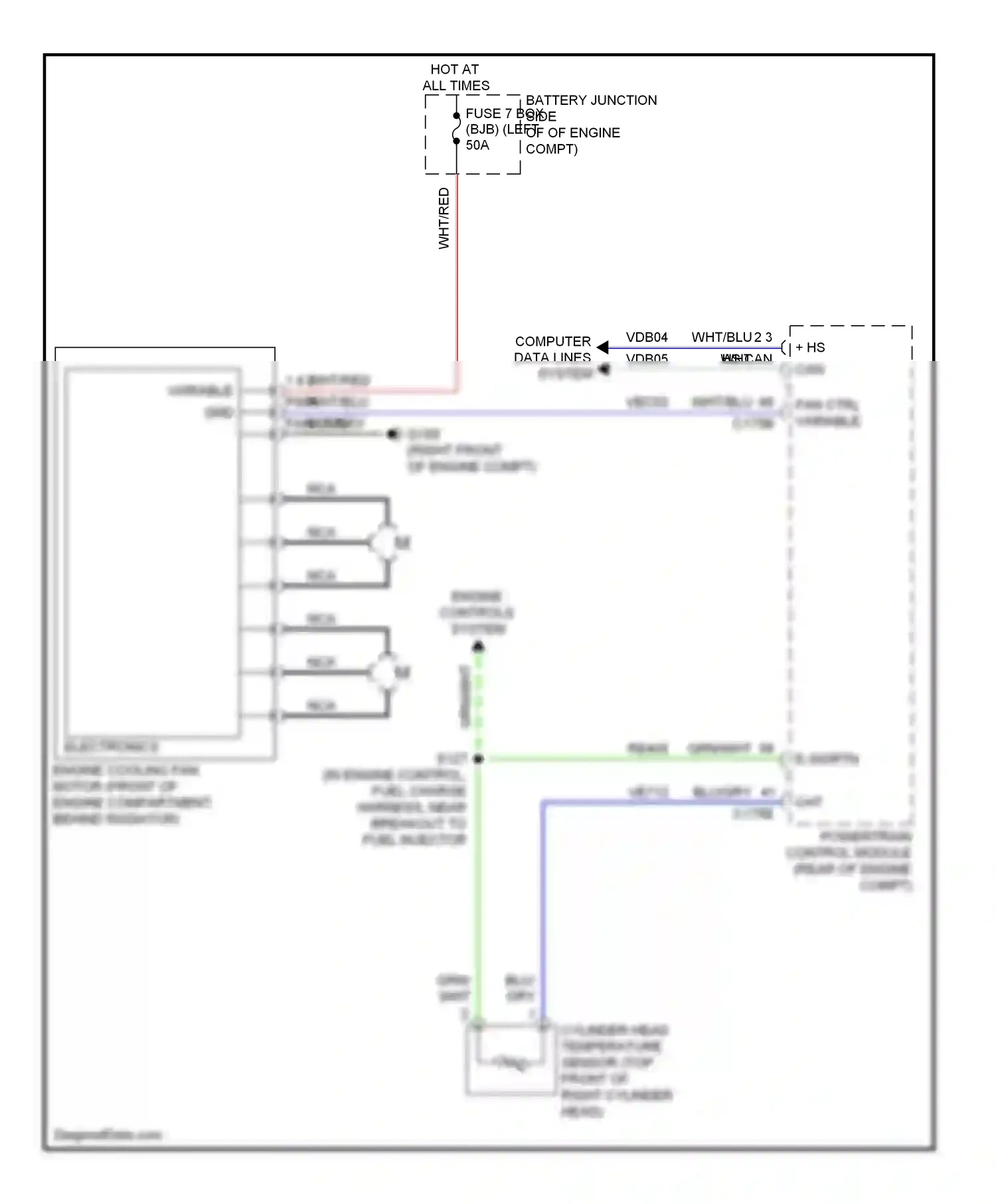 Mercury Sable V (2007-2009) electronics wiring diagram  (1 of 2)