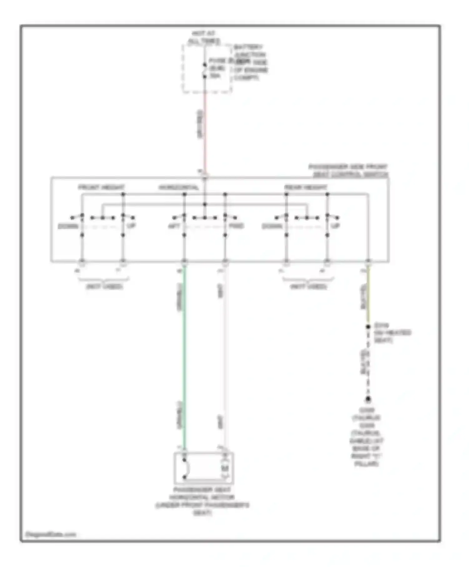 Wiring diagram fwd aft for Mercury Sable V (2007-2009) (1 of 4)