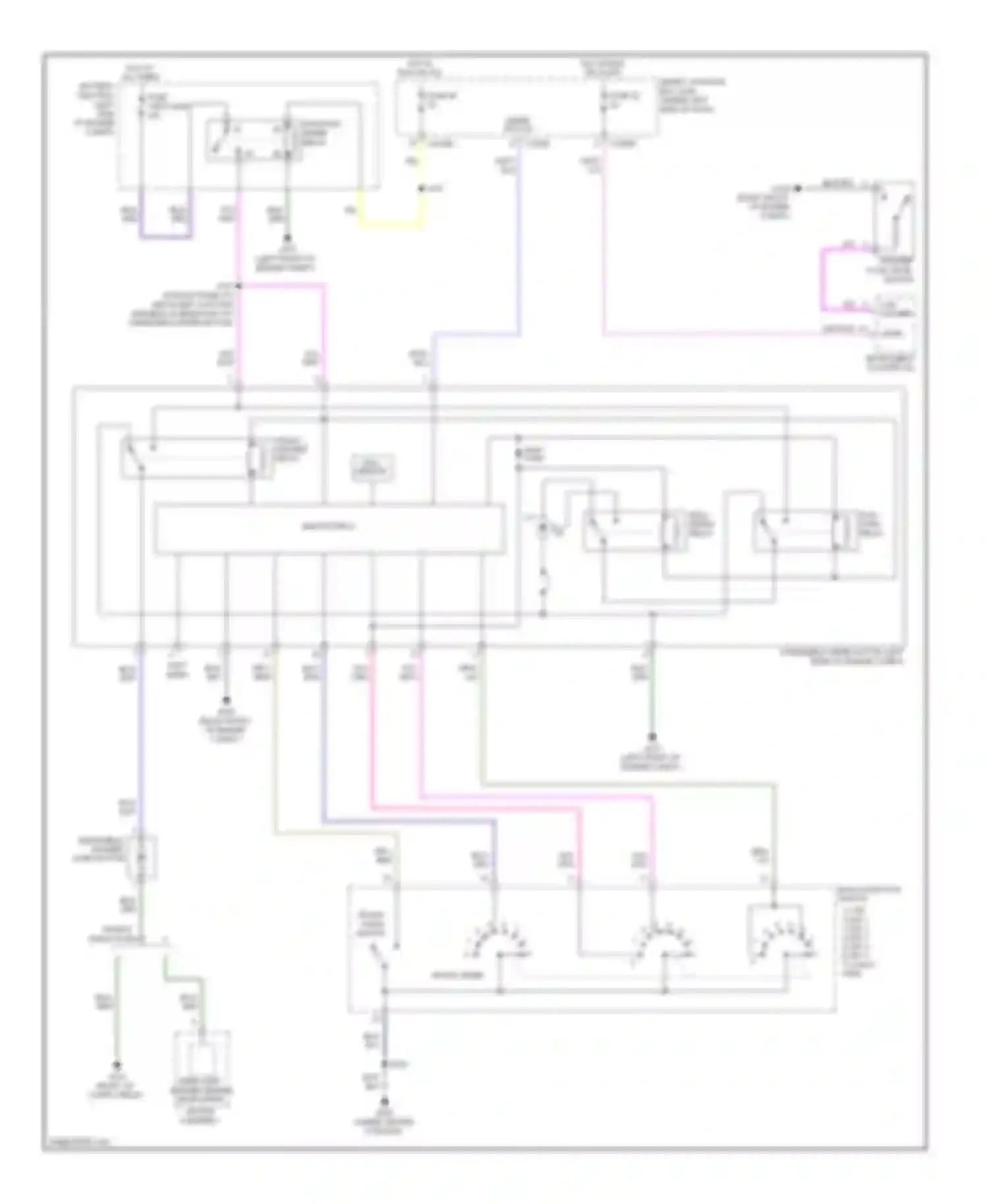 Wiring diagram hi/lo speed relay for Mercury Sable V (2007-2009) (1 of 1)