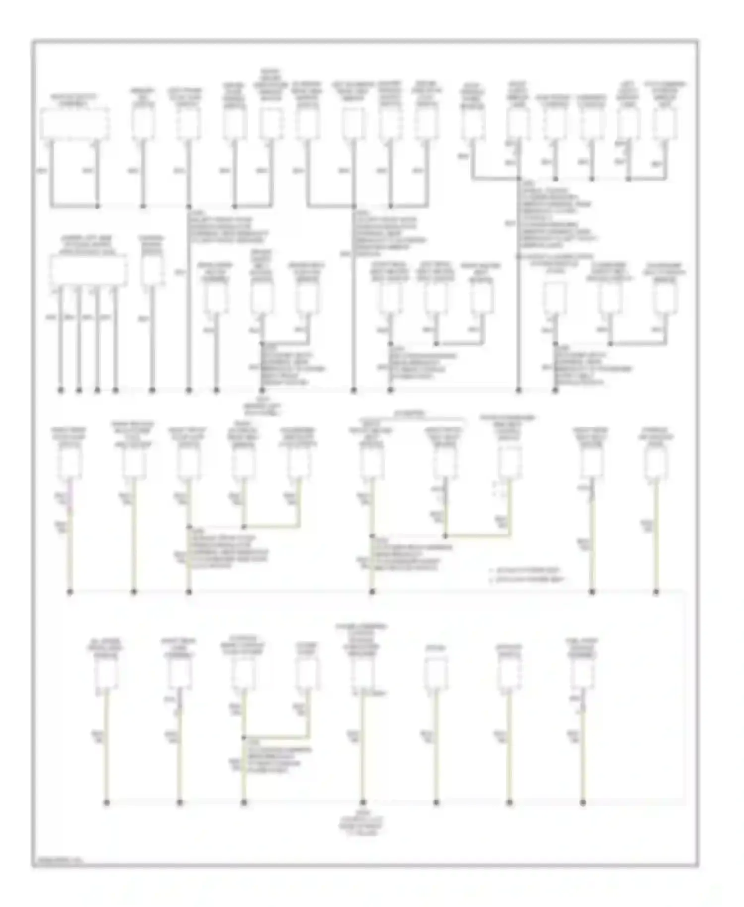 Wiring diagram passenger safety belt buckle switch for Mercury Sable V (2007-2009) (1 of 1)