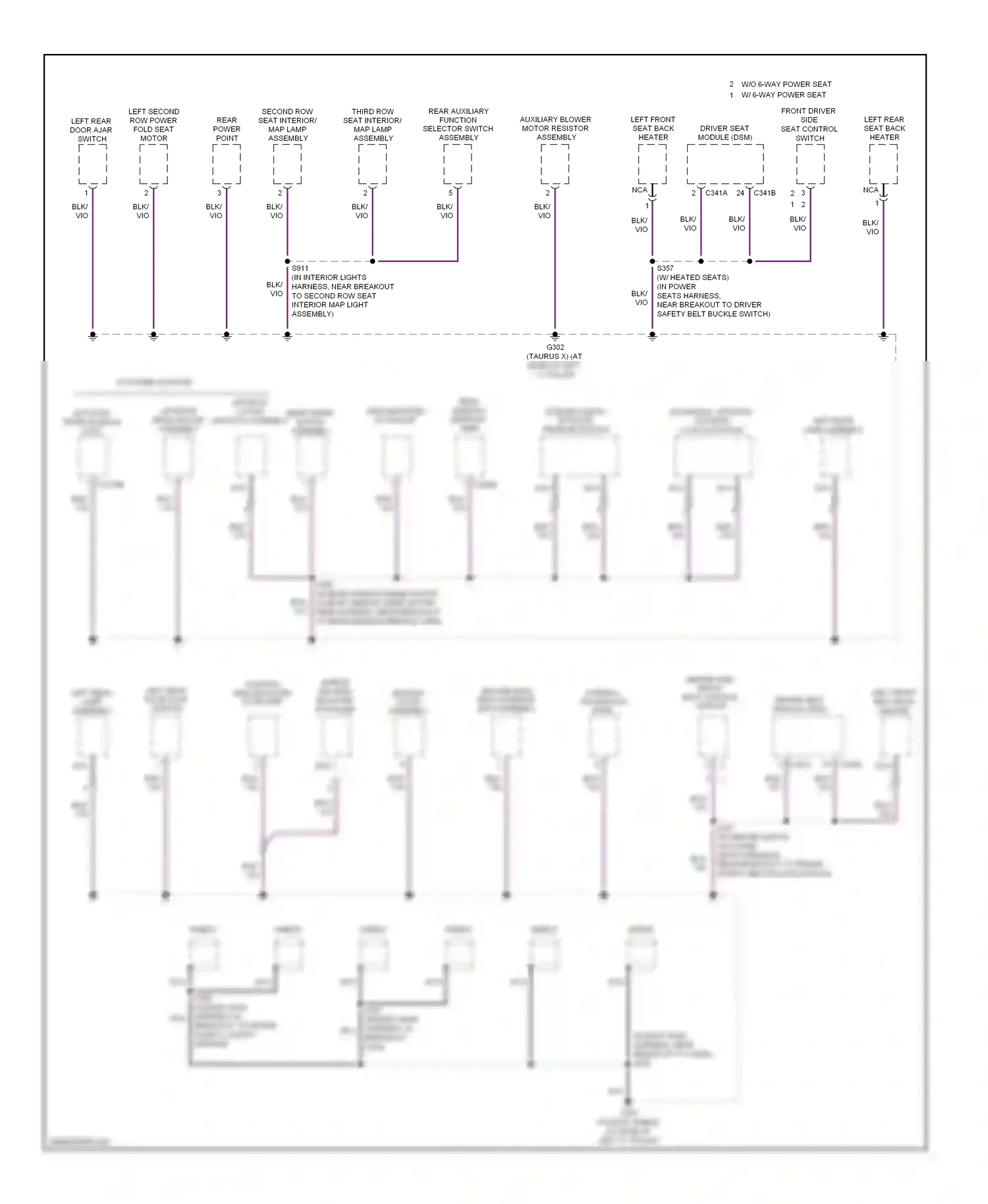 Mercury Sable V (2007-2009) shield wiring diagram  (2 of 6)