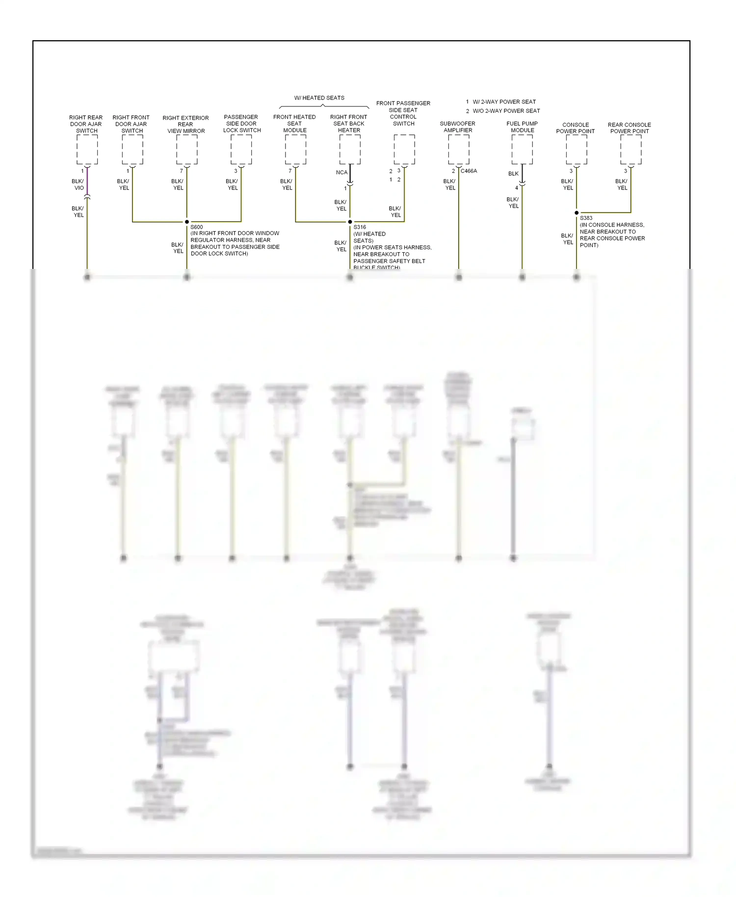 Mercury Sable V (2007-2009) shield wiring diagram  (3 of 6)
