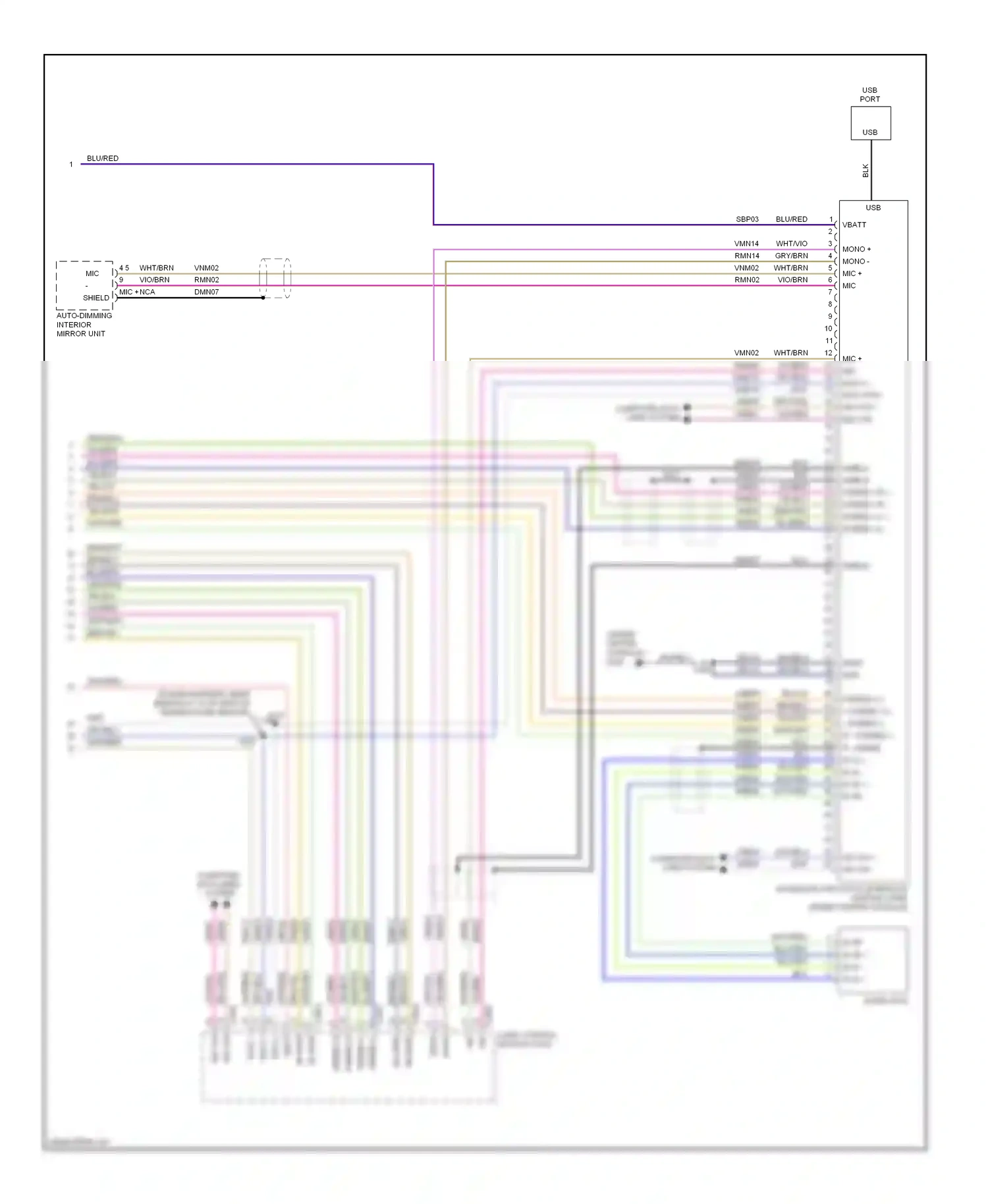 Mercury Sable V (2007-2009) usb wiring diagram  (2 of 2)