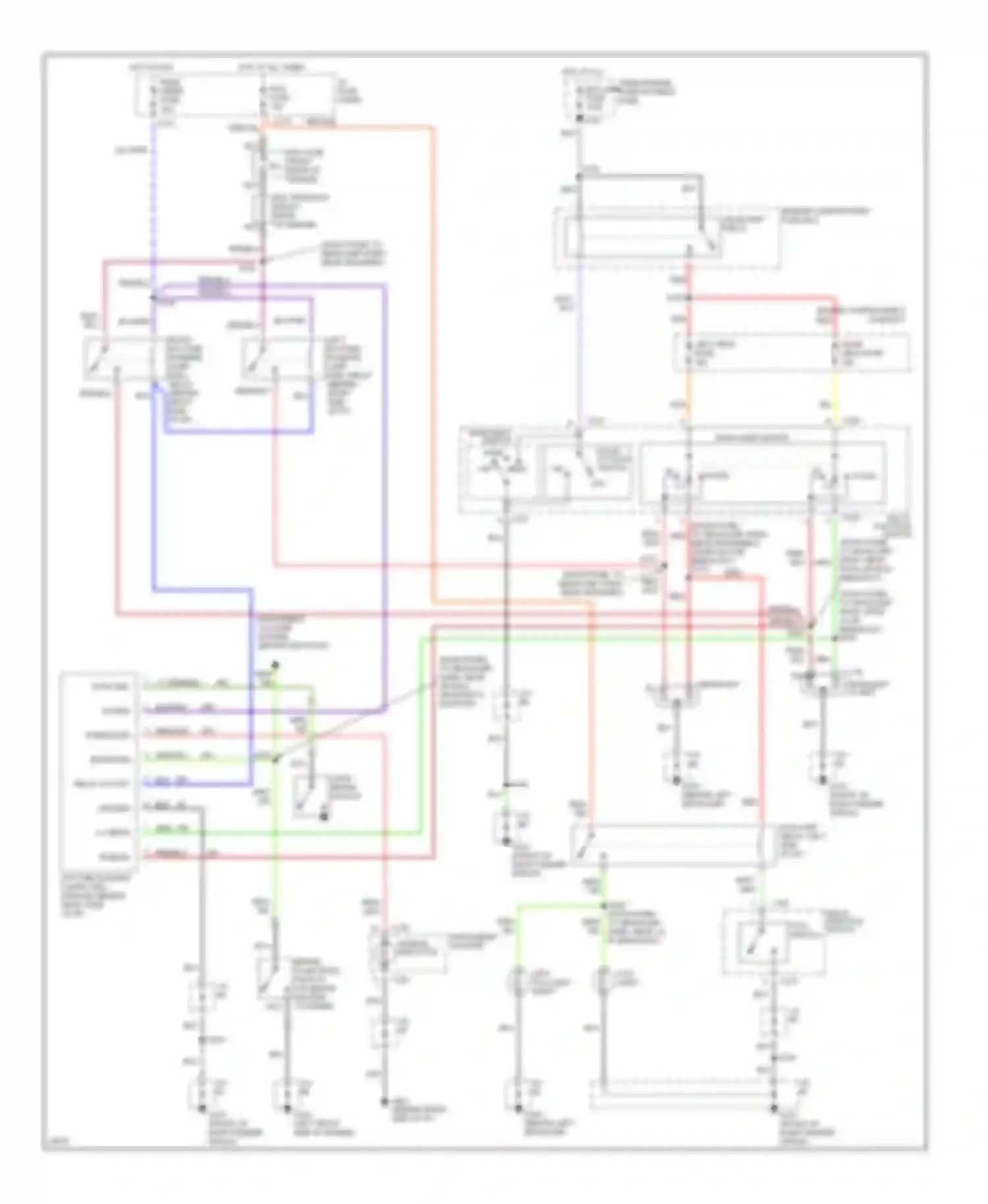 Tracer Mercury I (1991-1999): Headlight circuit, with drl