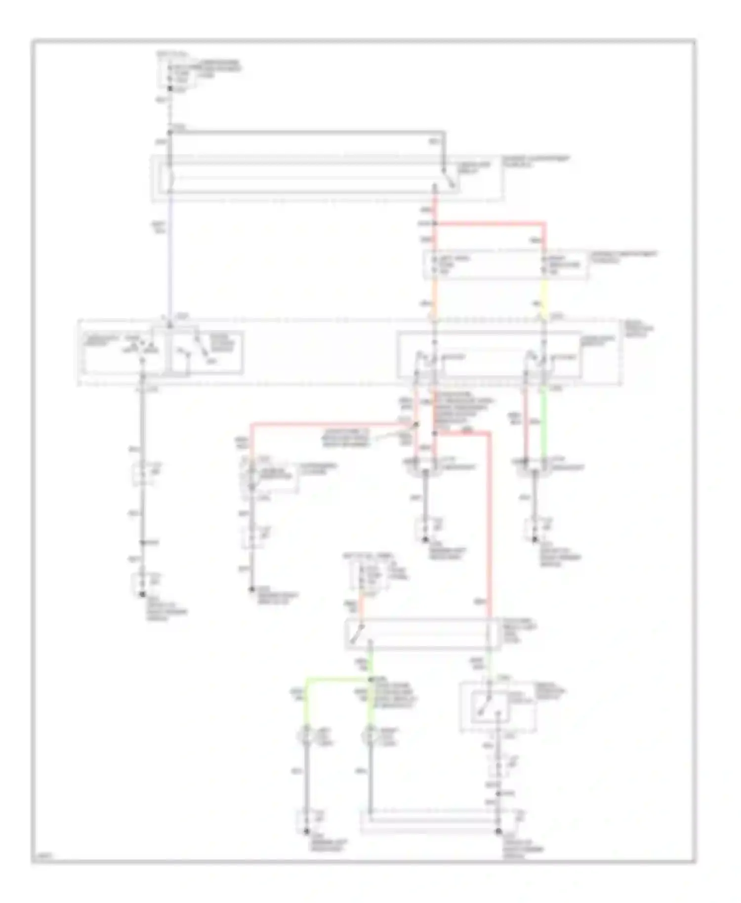 Tracer Mercury I (1991-1999): Headlight circuit, without drl