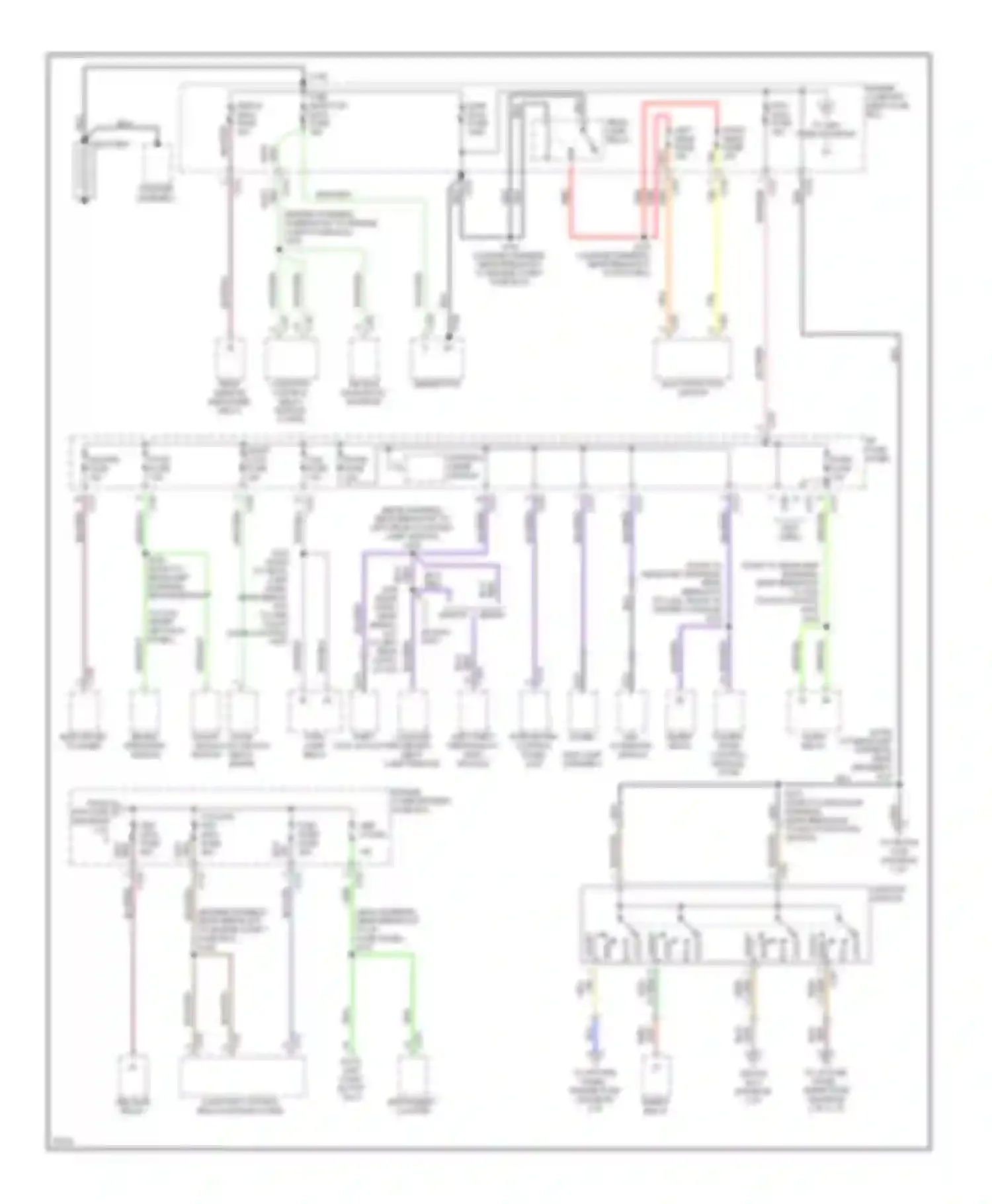 Tracer Mercury I (1991-1999): Power distribution circuit (1 of 2)