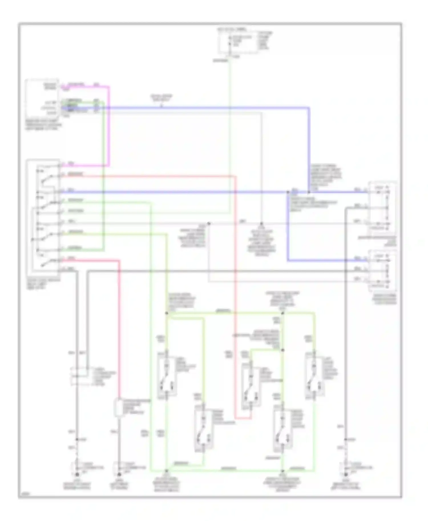 Tracer Mercury I (1991-1999): Door lock circuit